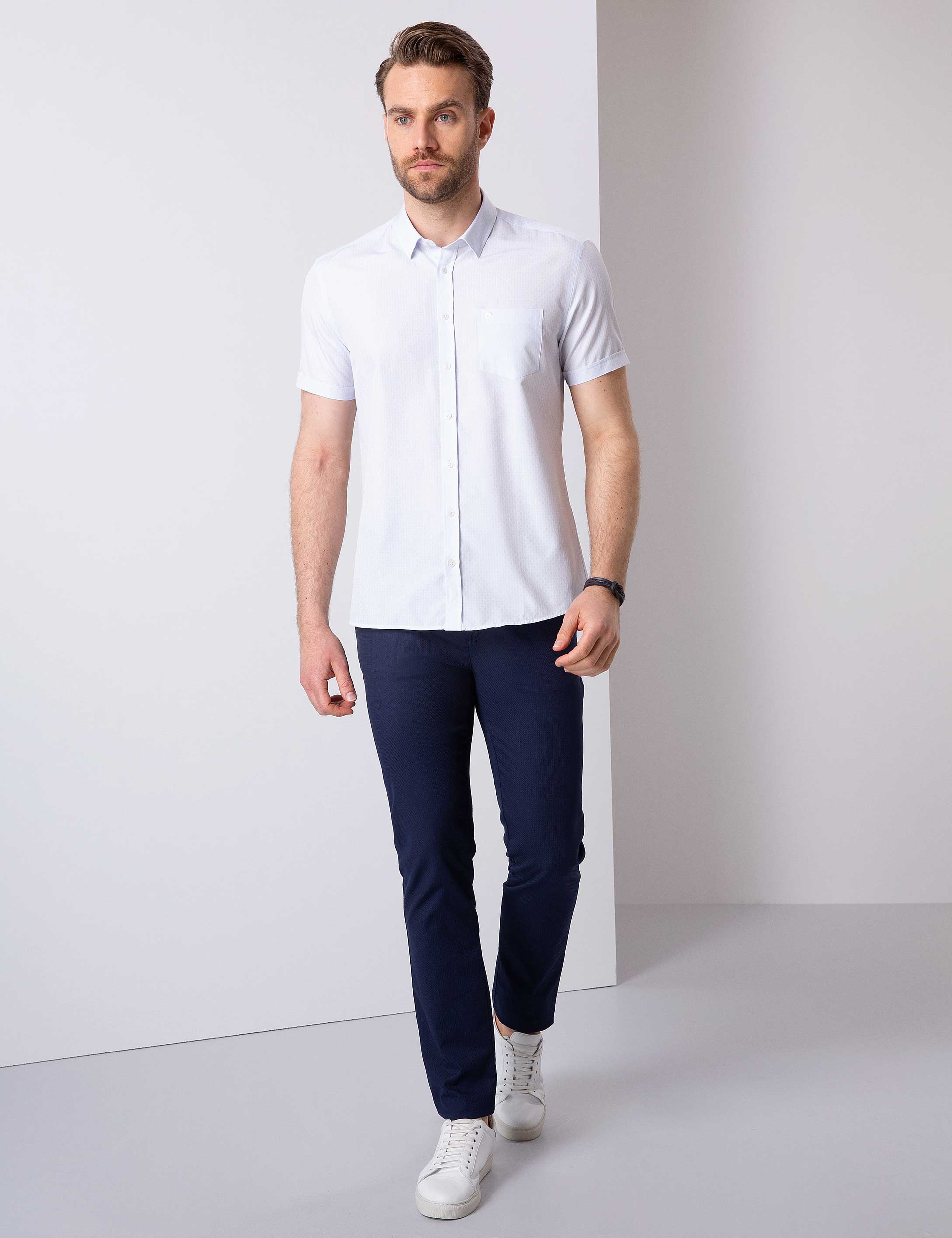 Mavi Regular Fit Kısa Kollu Gömlek