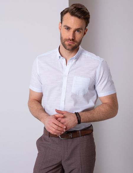 Açık Mavi Regular Fit Kısa Kollu Gömlek - 50205905016
