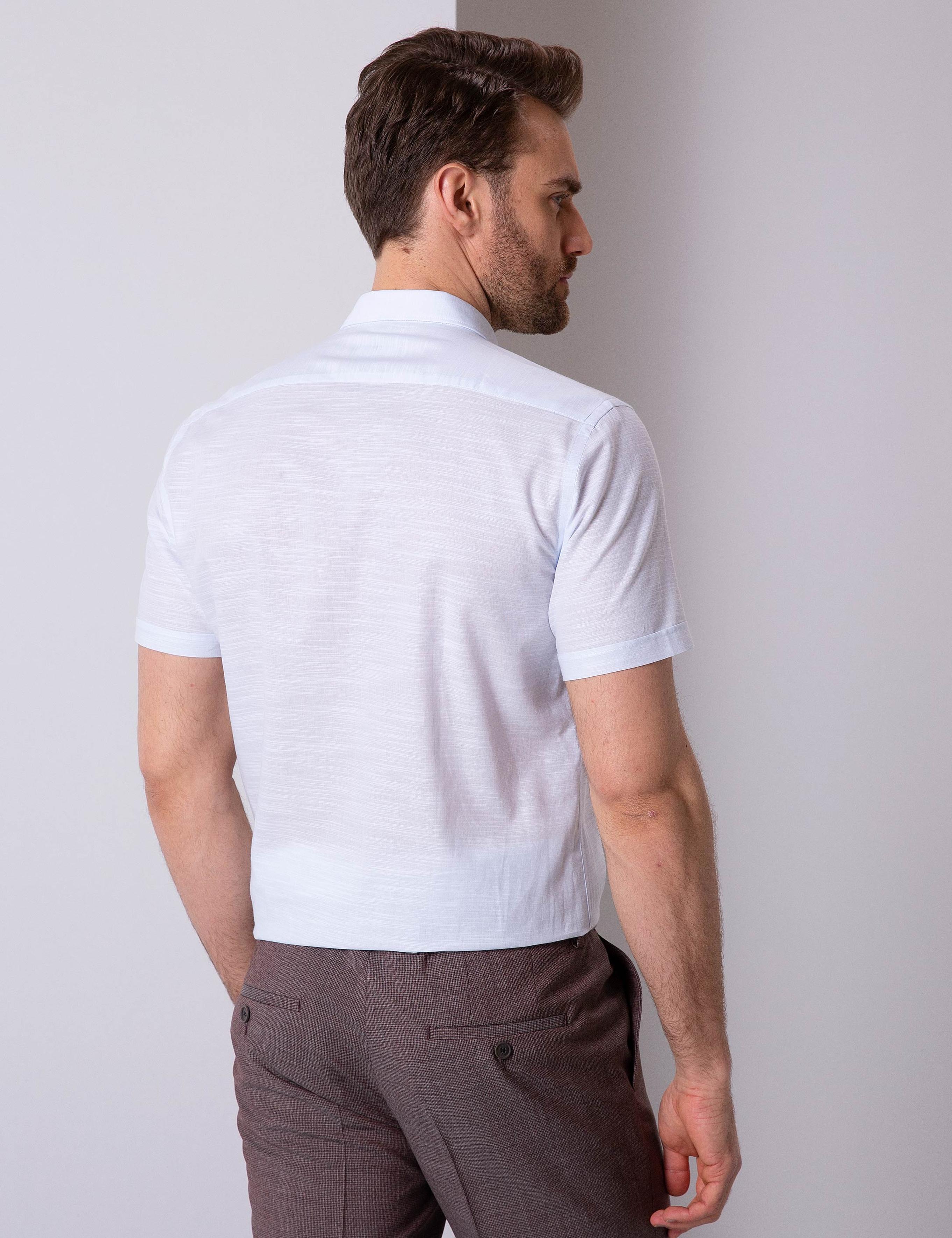 Açık Mavi Regular Fit Kısa Kollu Gömlek