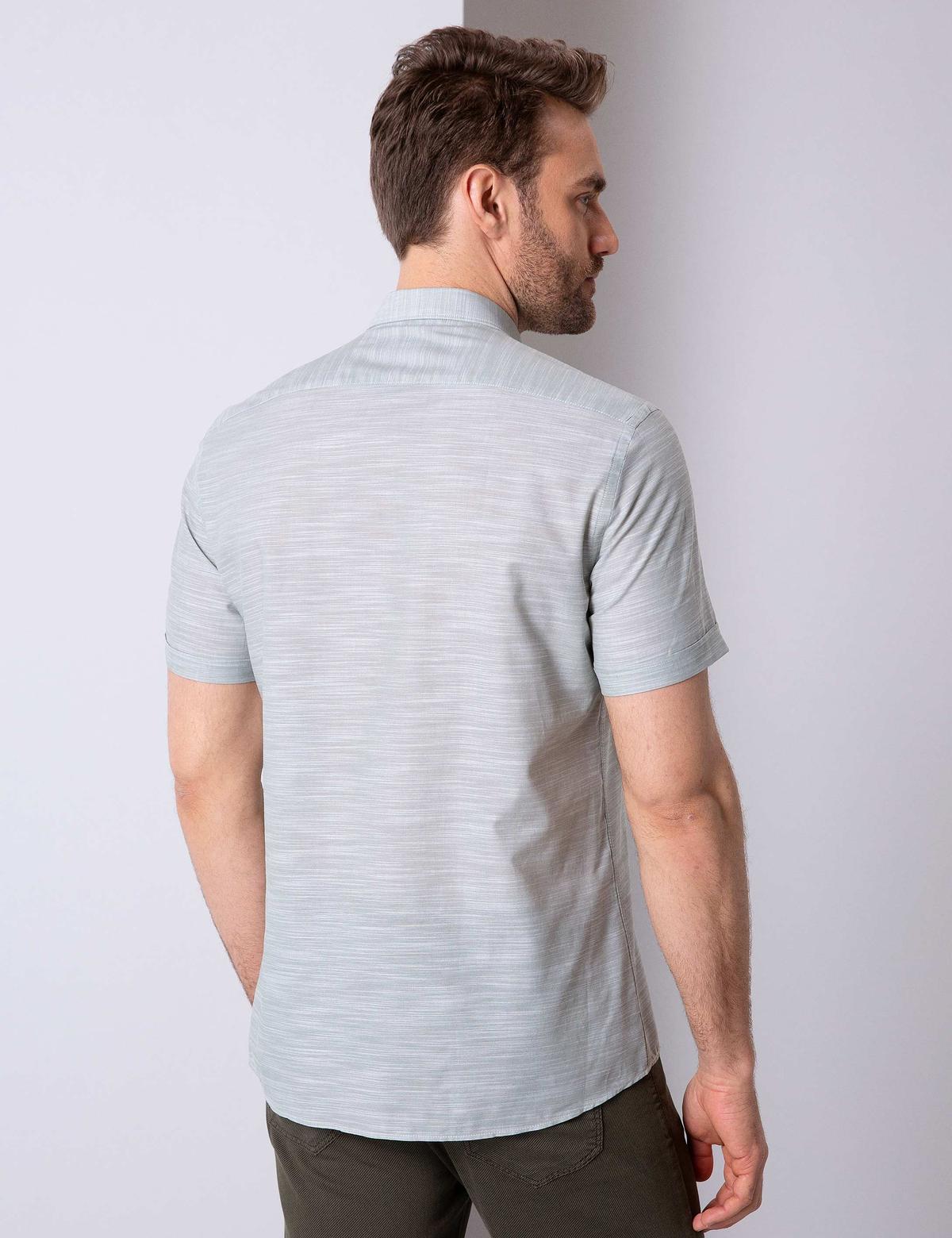 Yeşil Regular Fit Kısa Kollu Gömlek - 50205905043