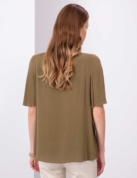 Haki Taş Detaylı Bluz - 50206055006