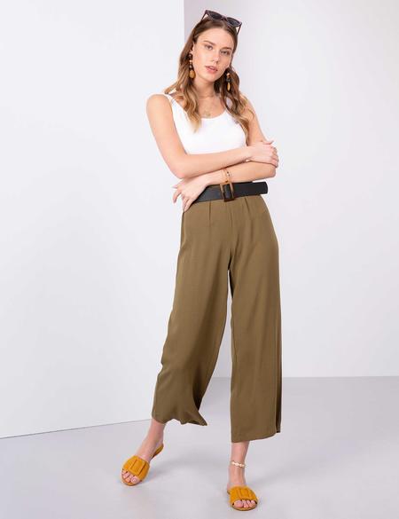 Haki Flare Fit Kumaş Pantolon - 50206153002