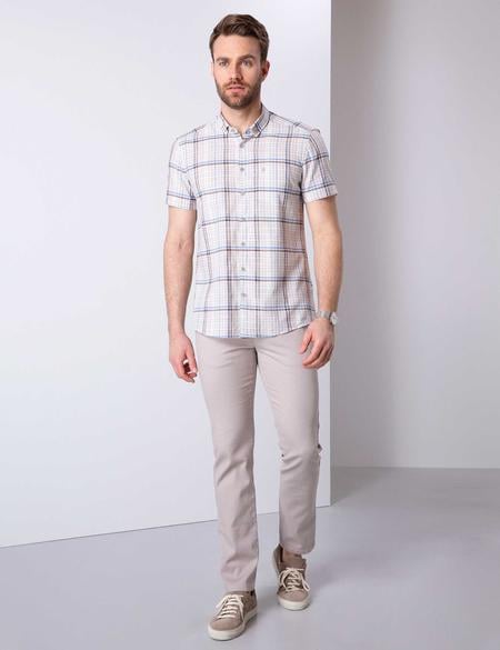 Bej Slim Fit Chino Pantolon - 50206154058