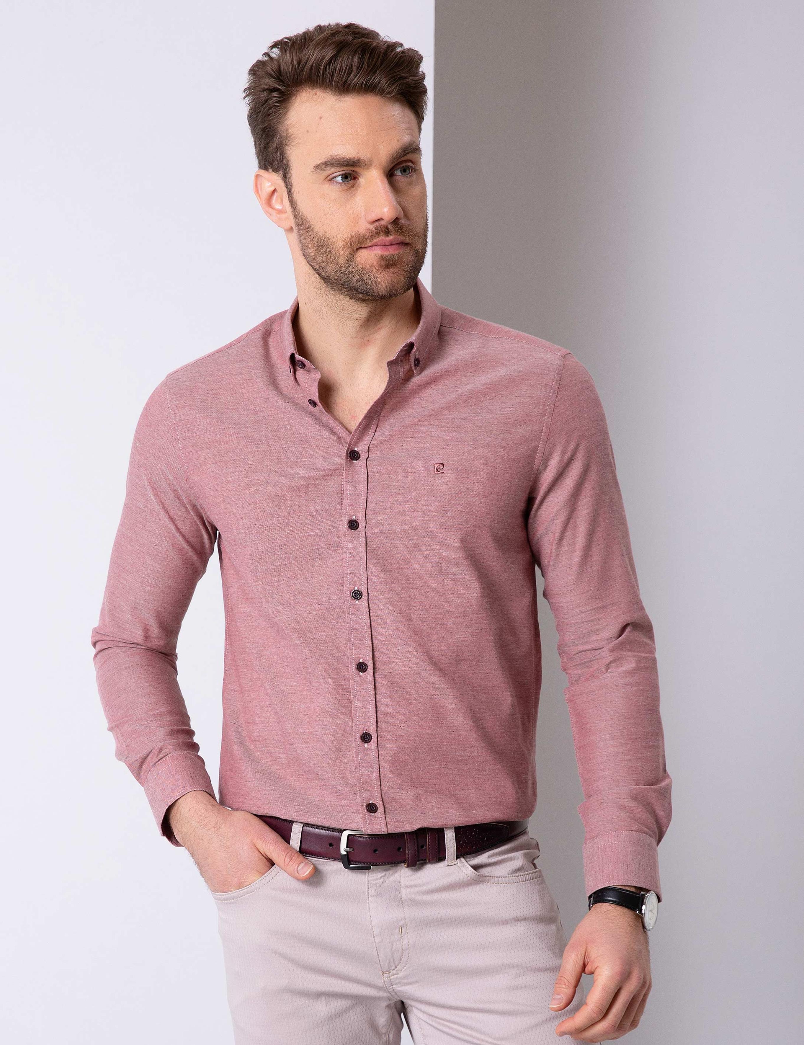 Çok Renkli Slim Fit Uzun Kollu Gömlek