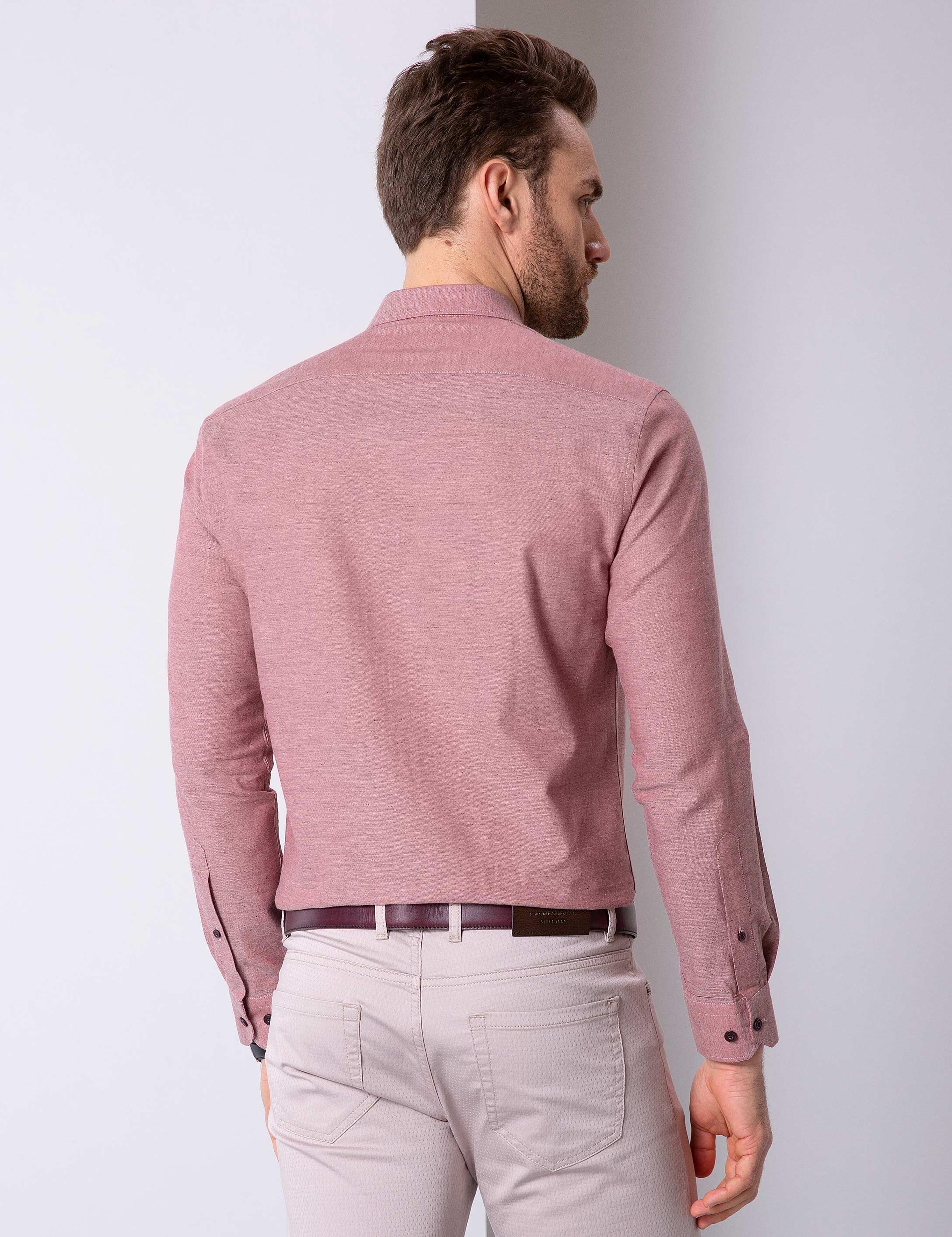 Çok Renkli Slim Fit Uzun Kollu Gömlek