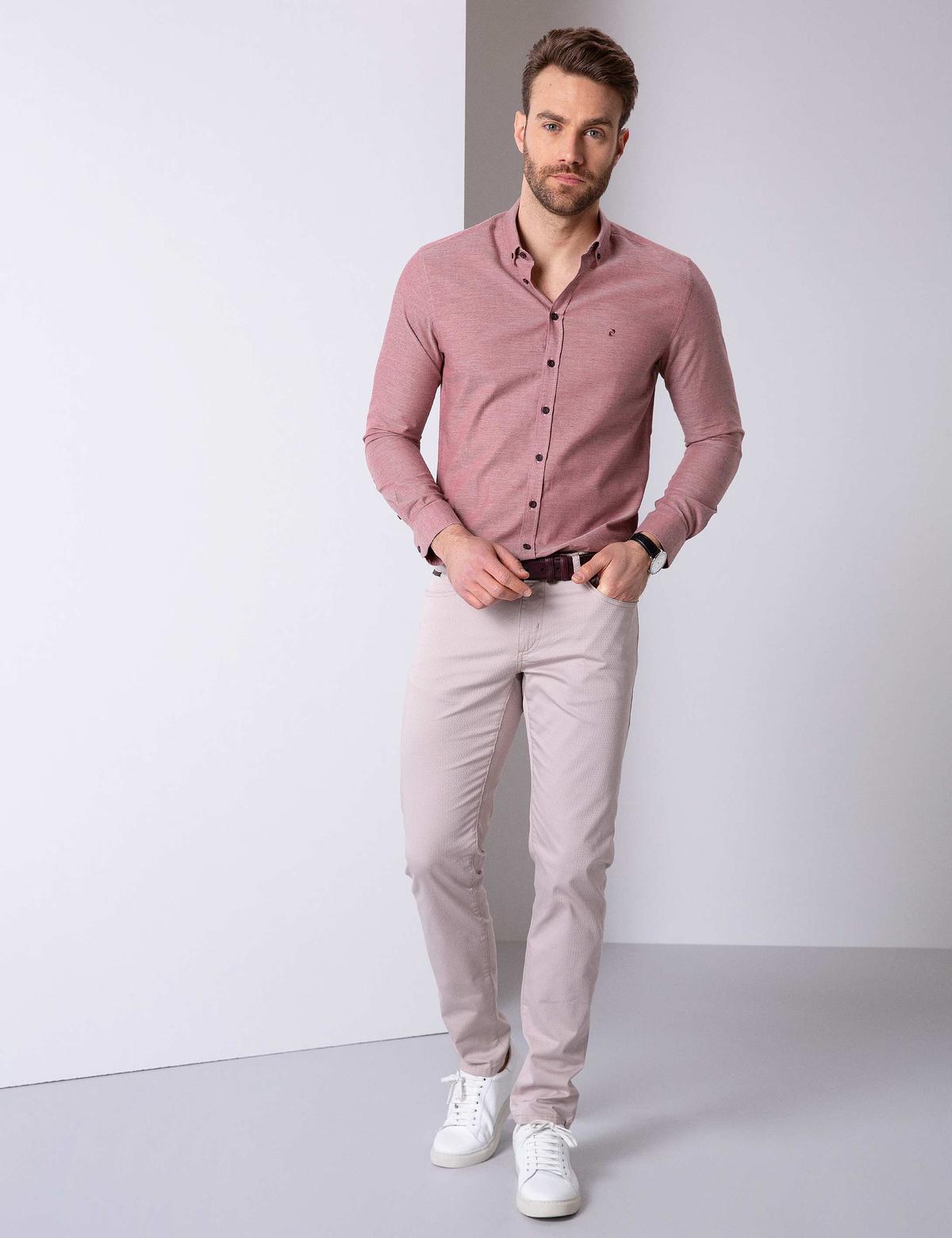 Çok Renkli Slim Fit Uzun Kollu Gömlek - 50207119005