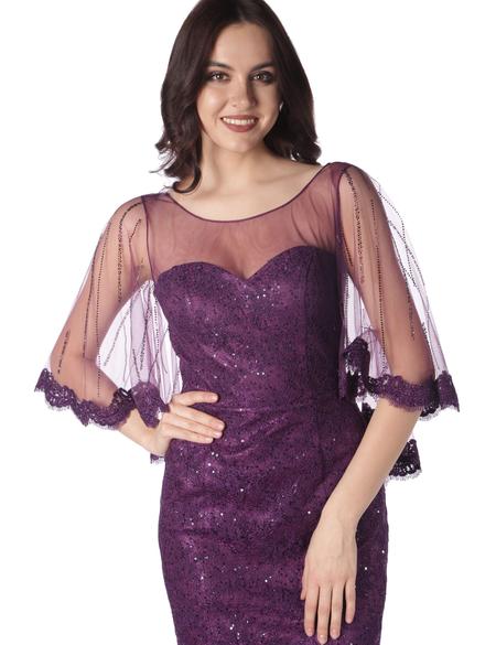 PEMBE Balık Abiye Elbise - 50212944002