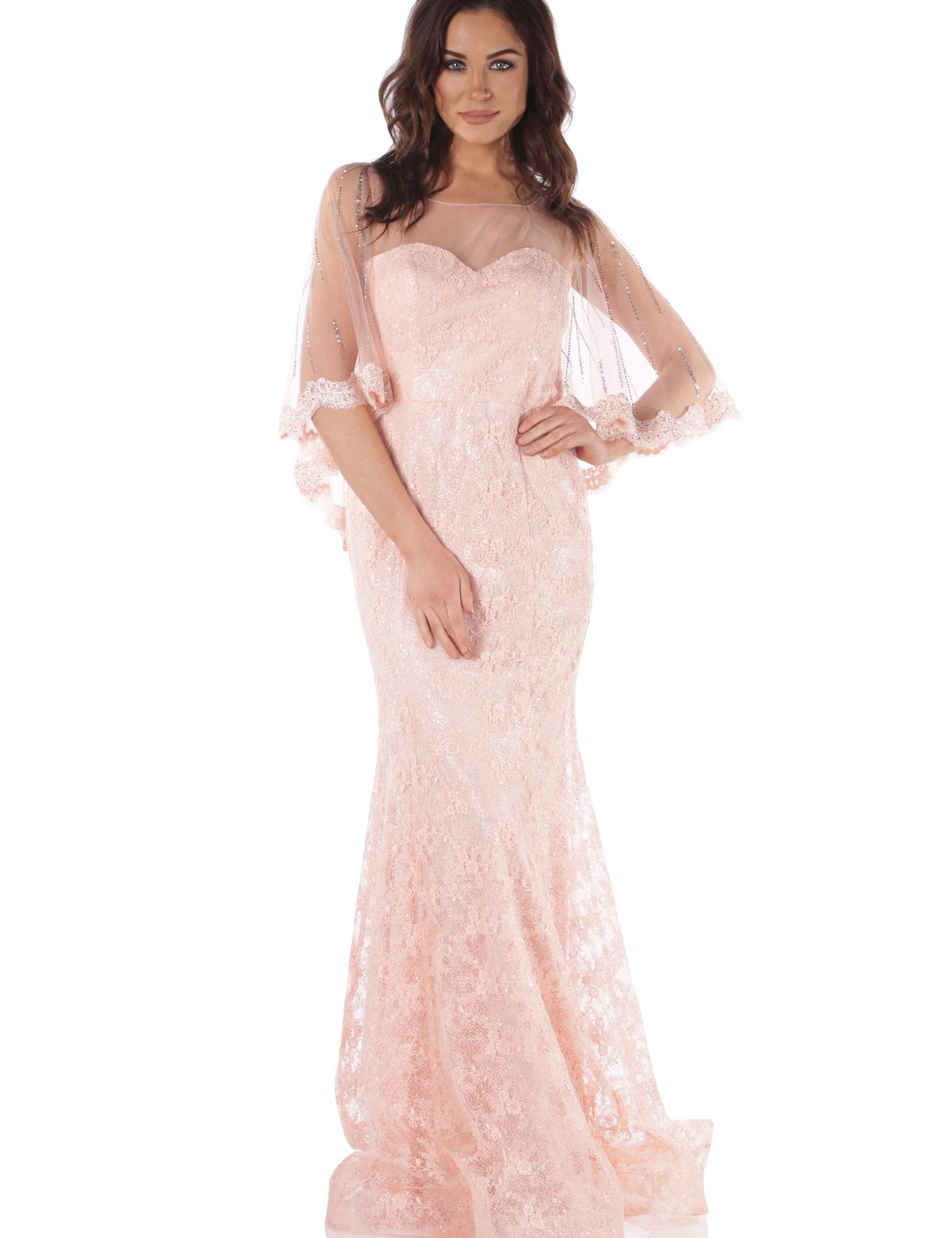 PEMBE Balık Abiye Elbise