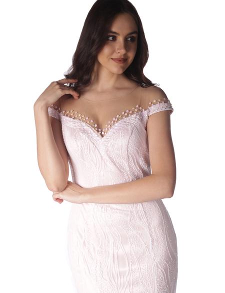 PEMBE Balık Abiye Elbise - 50212949001