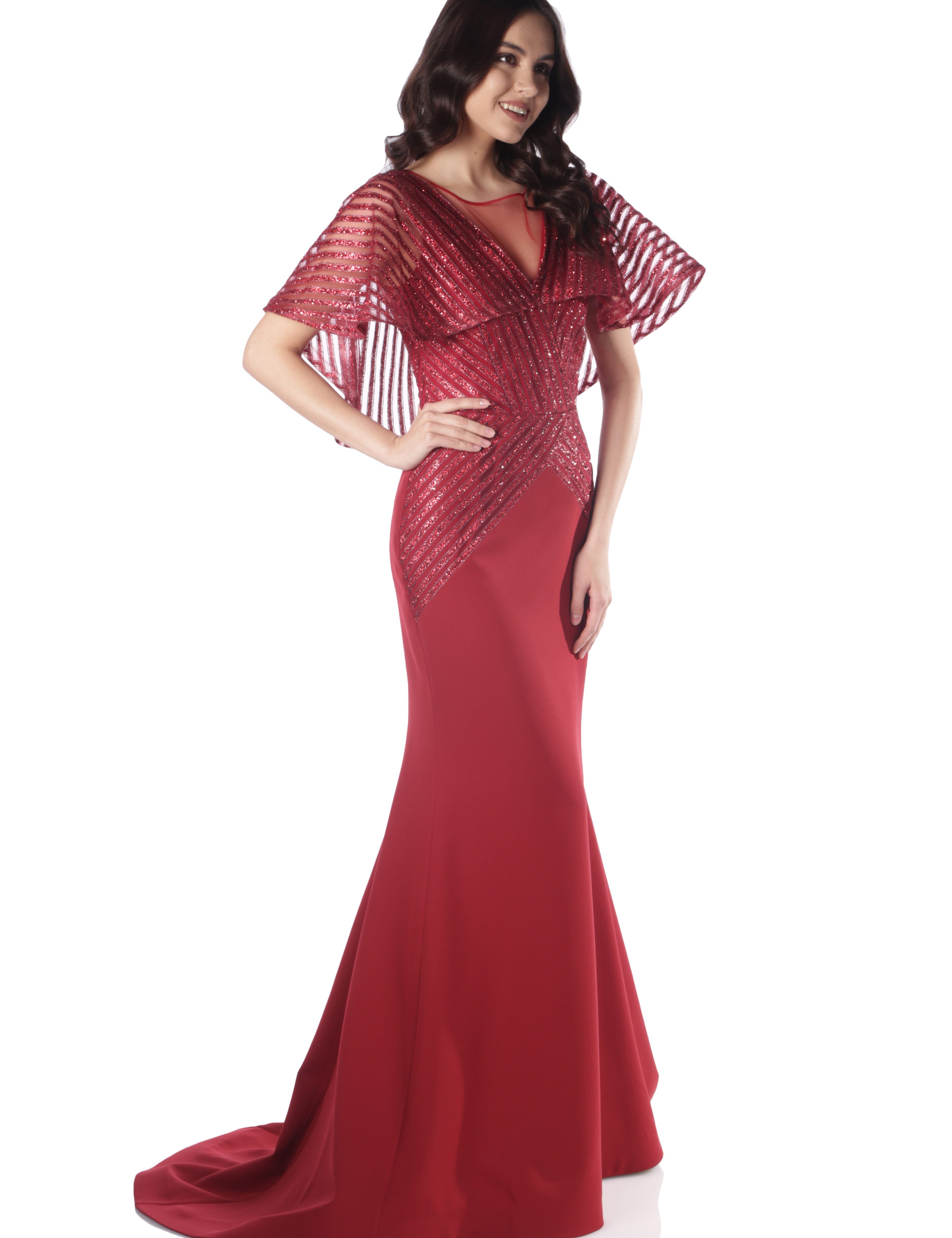 KIRMIZI Balık Abiye Elbise