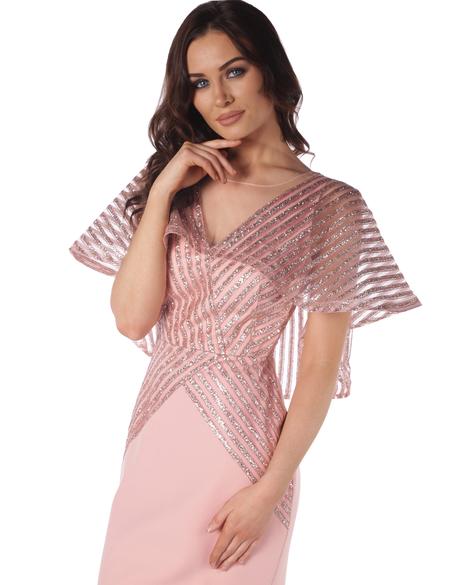 PEMBE Balık Abiye Elbise - 50212975002