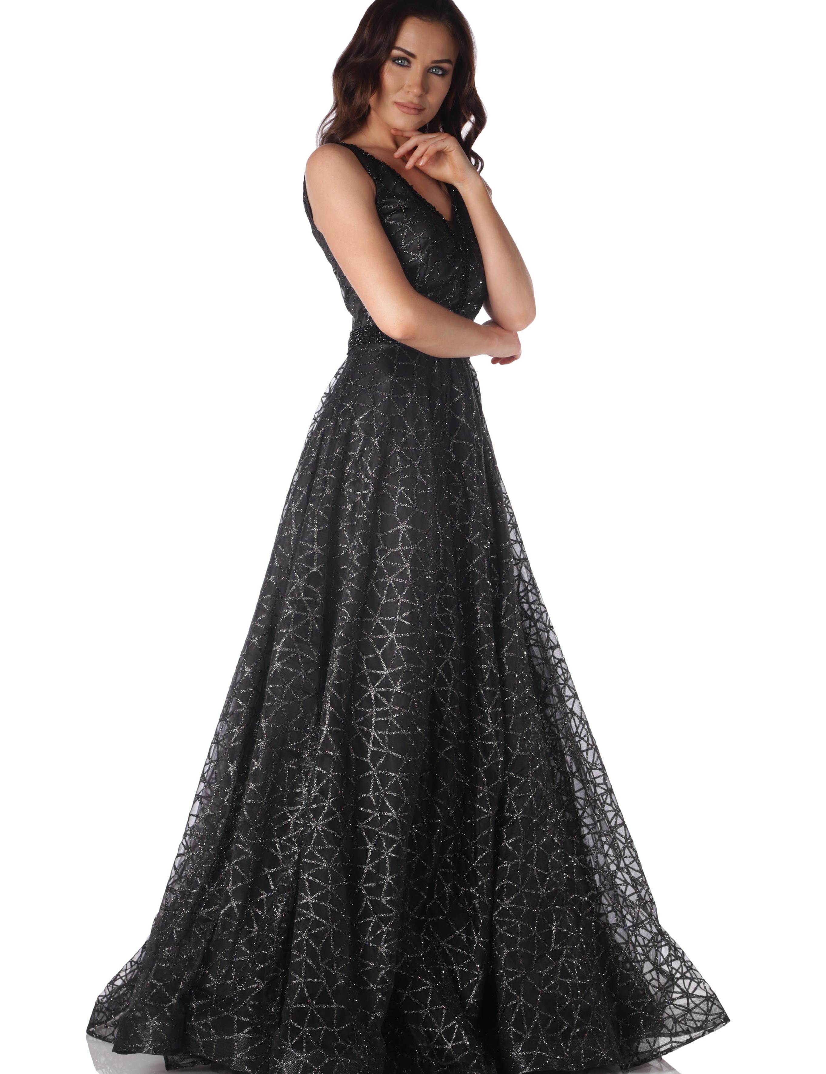 SIYAH Prenses Abiye Elbise