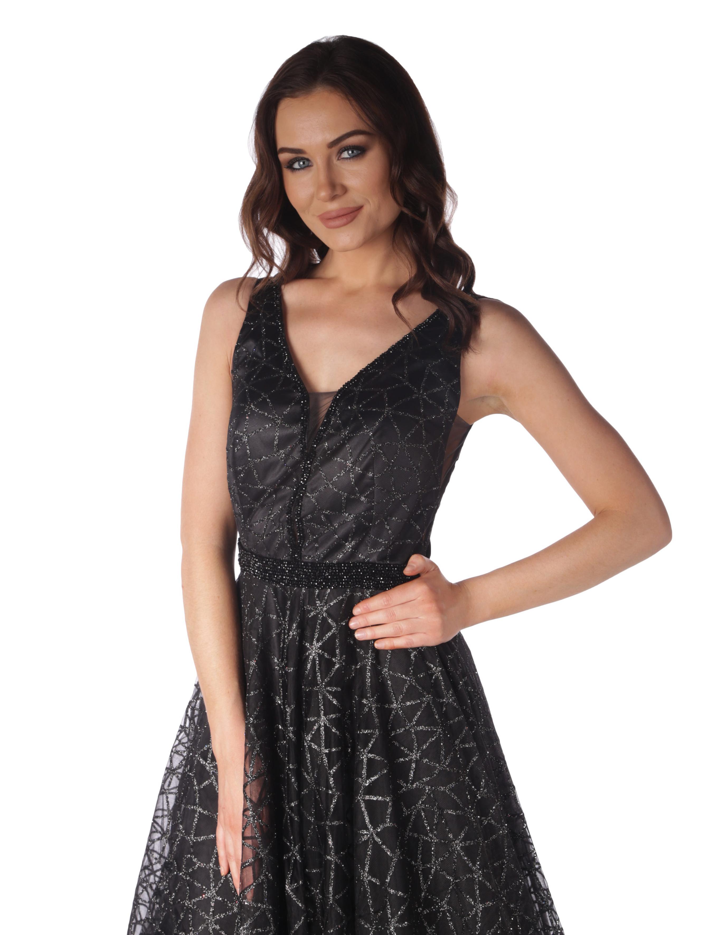 SIYAH Prenses Abiye Elbise