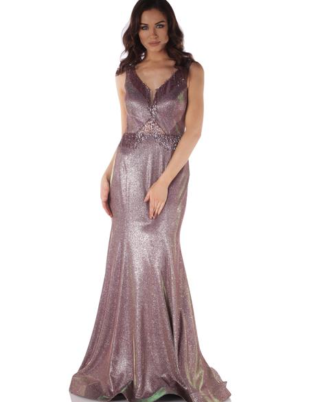 PEMBE Balık Abiye Elbise - 50212991002