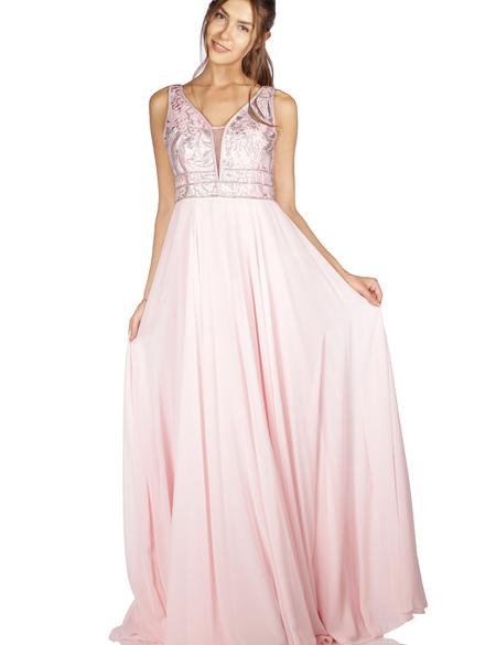 PEMBE Uzun Abiye Elbise - 50212996001