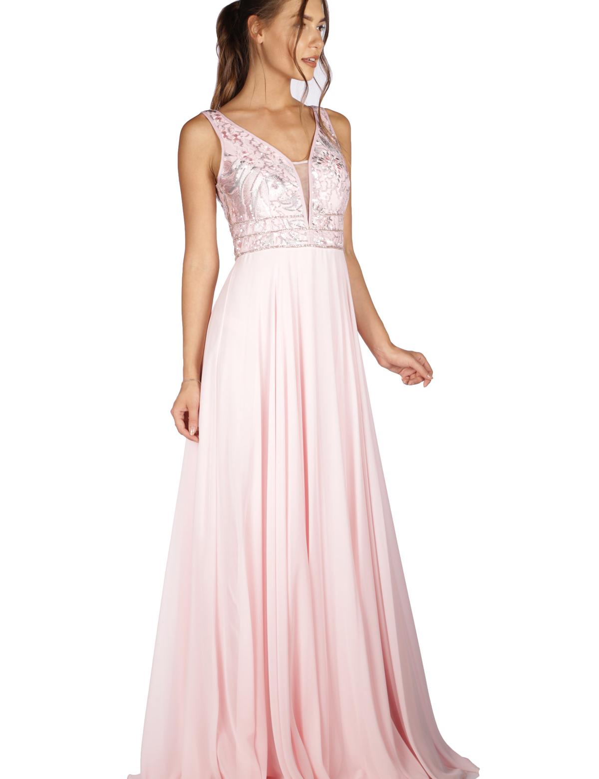 PEMBE Uzun Abiye Elbise - 50212996001