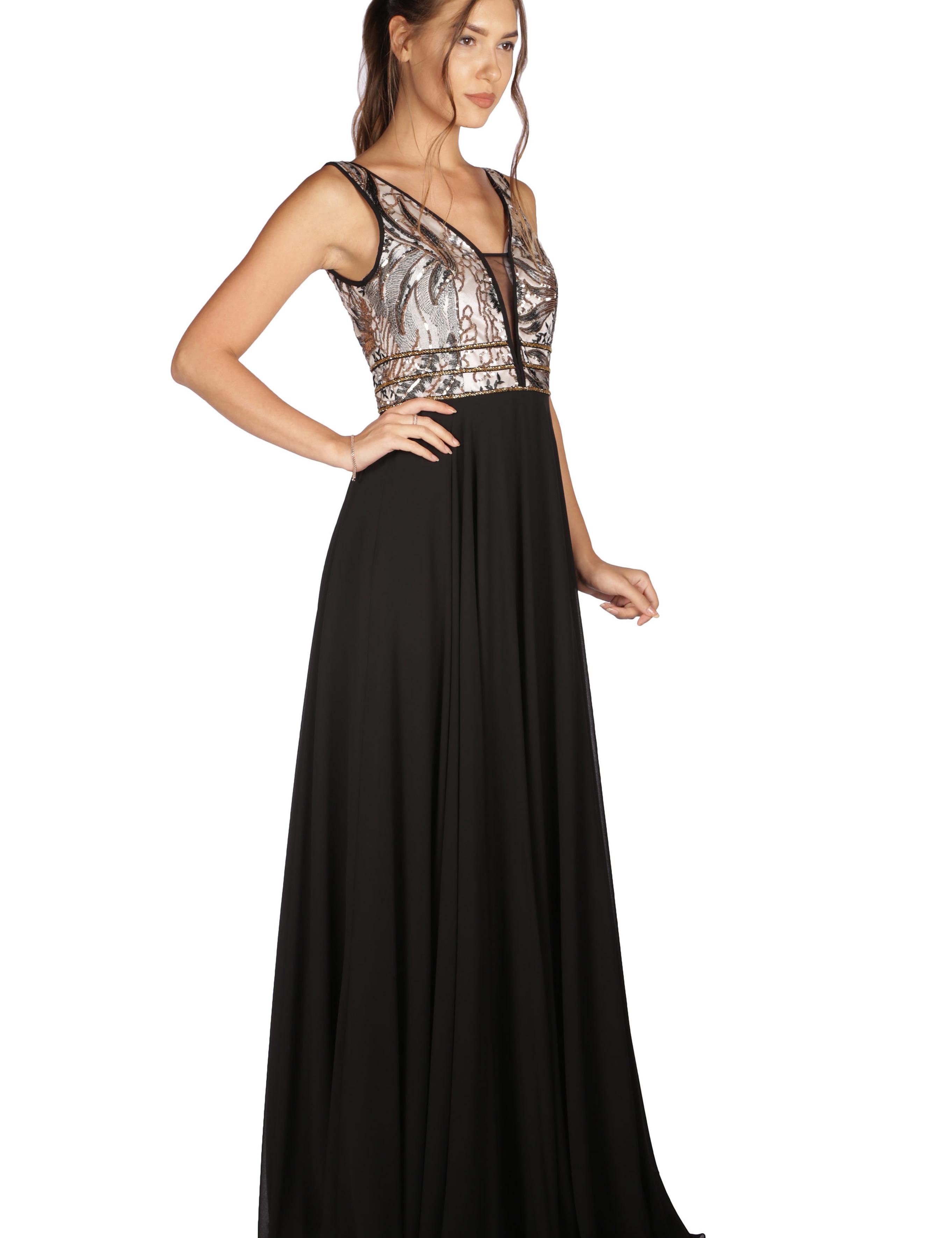 SIYAH Uzun Abiye Elbise