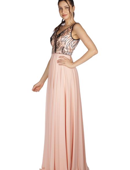 PEMBE Uzun Abiye Elbise - 50212998001