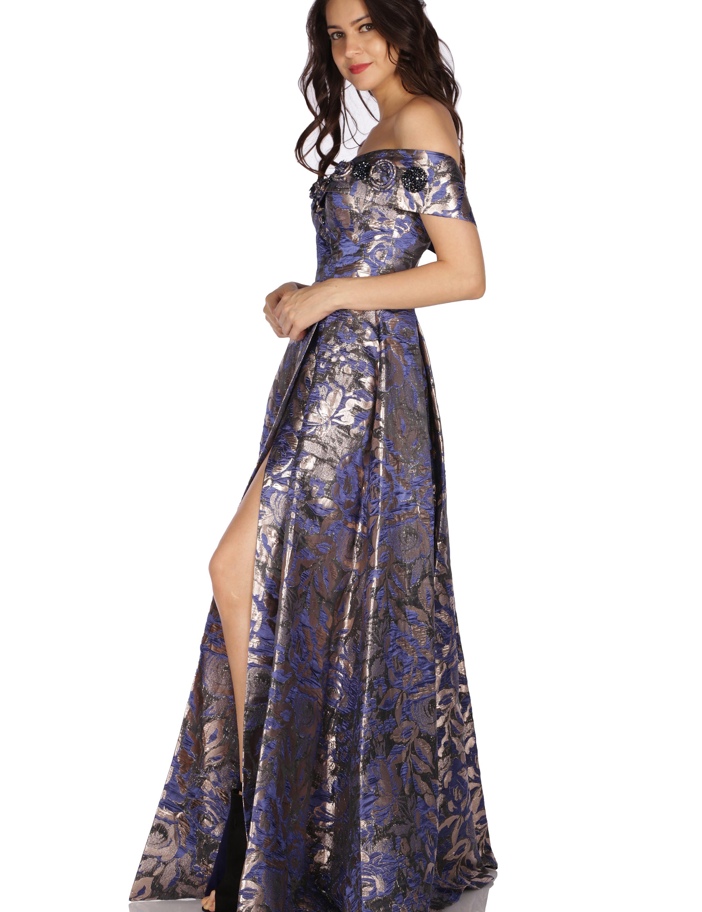 LACIVERT Prenses Abiye Elbise