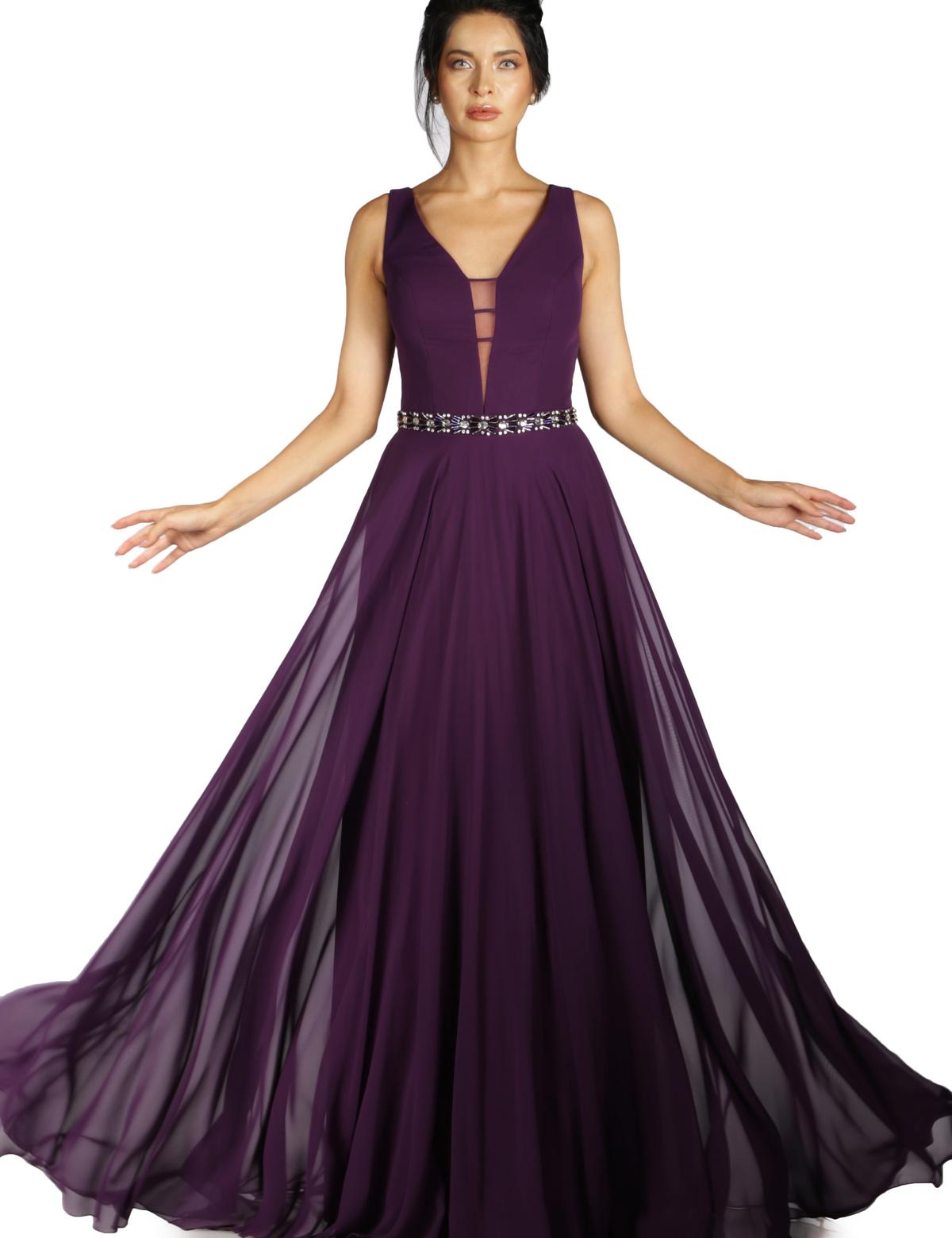 PEMBE Uzun Abiye Elbise