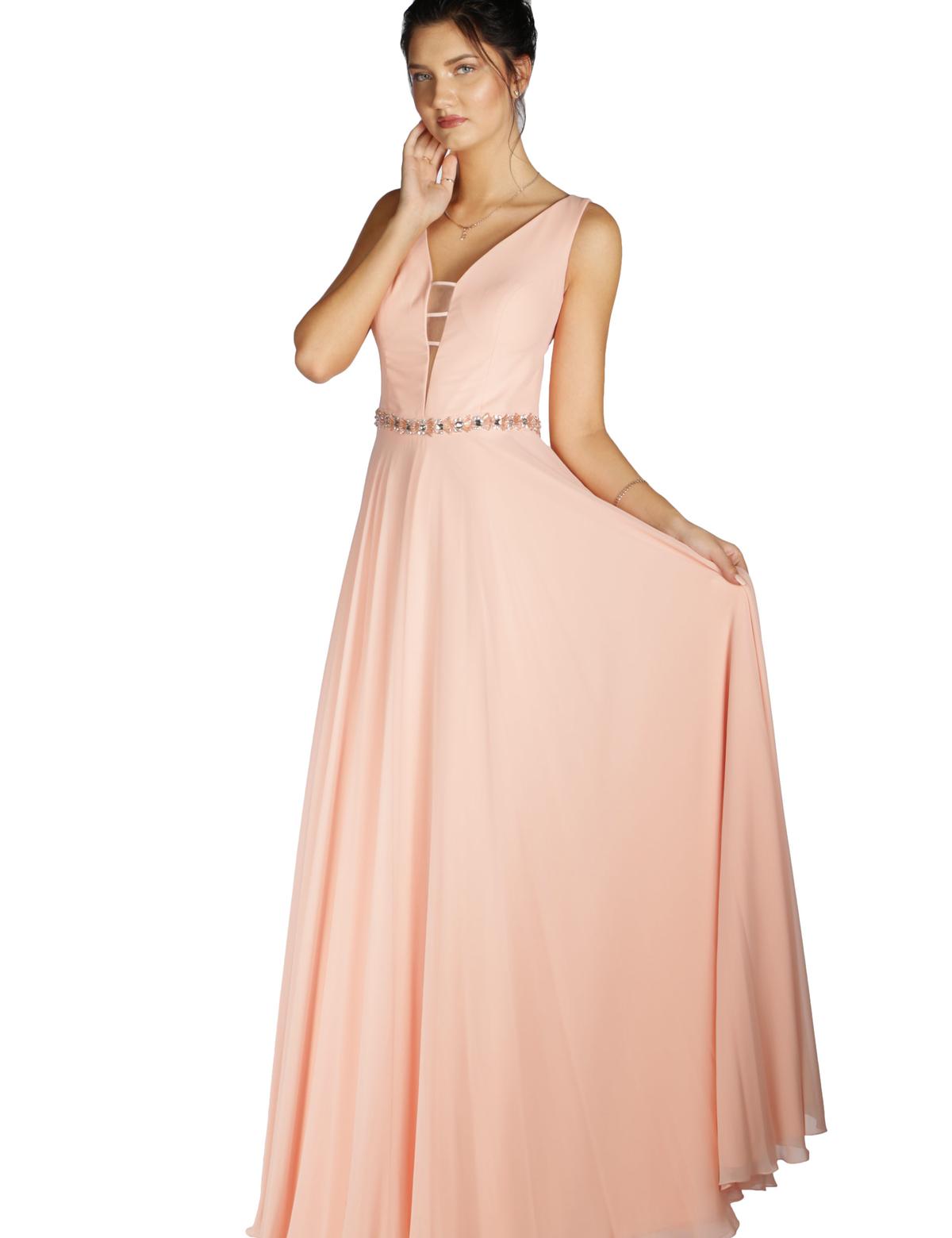 PEMBE Uzun Abiye Elbise - 50213040001