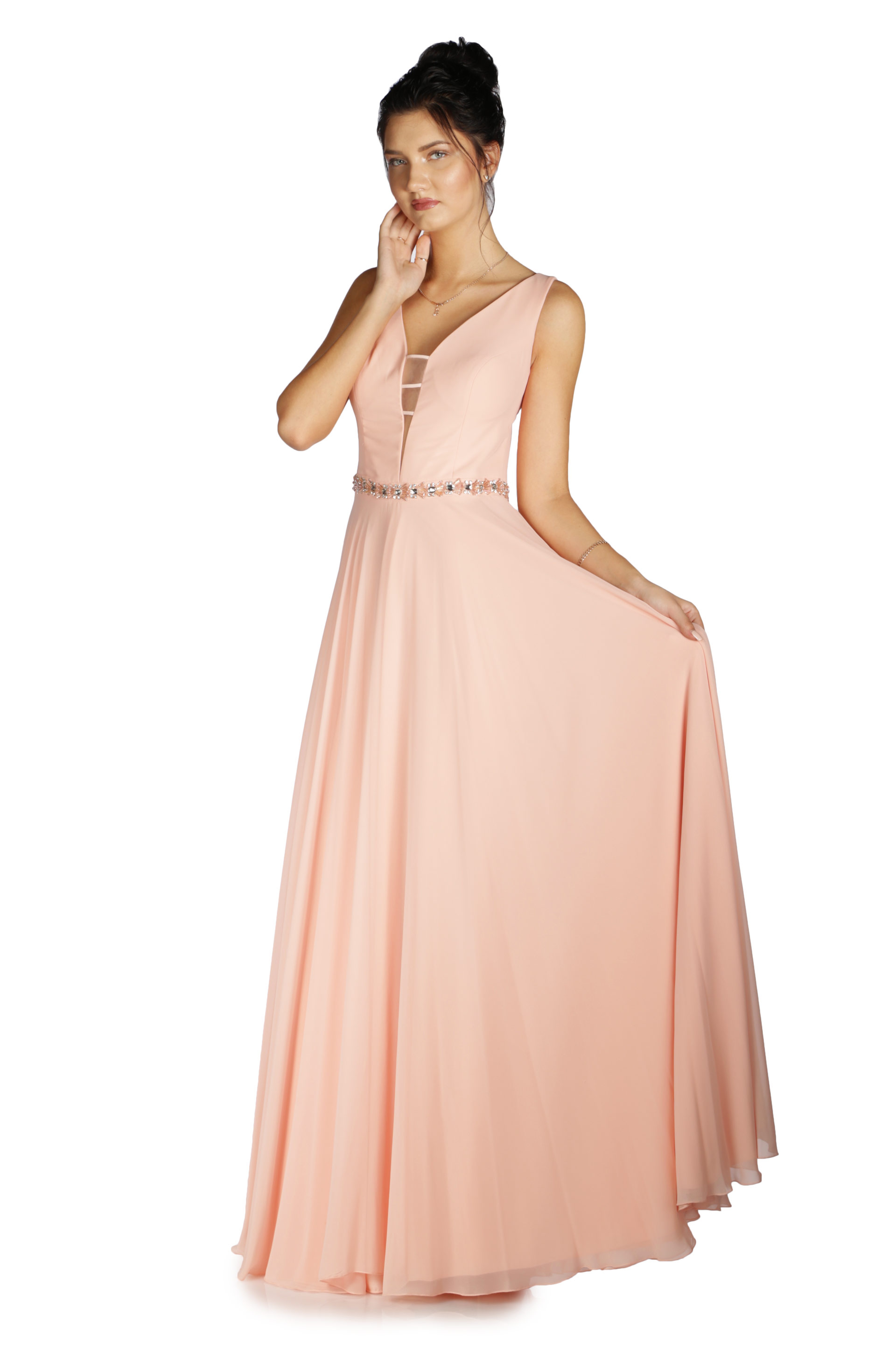 PEMBE Uzun Abiye Elbise - Image 3