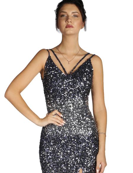 LACIVERT Uzun Abiye Elbise - 50213061001