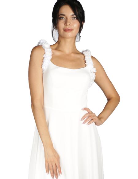 BEYAZ Uzun Abiye Elbise - 50213069003