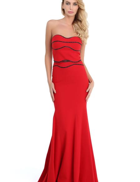 KIRMIZI İkili Takım Balık Abiye Elbise - 50213089001