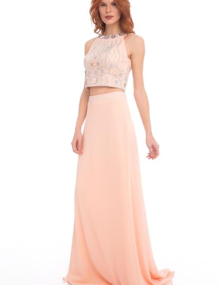 PEMBE İkili Takım Balık Abiye Elbise - 50213097001