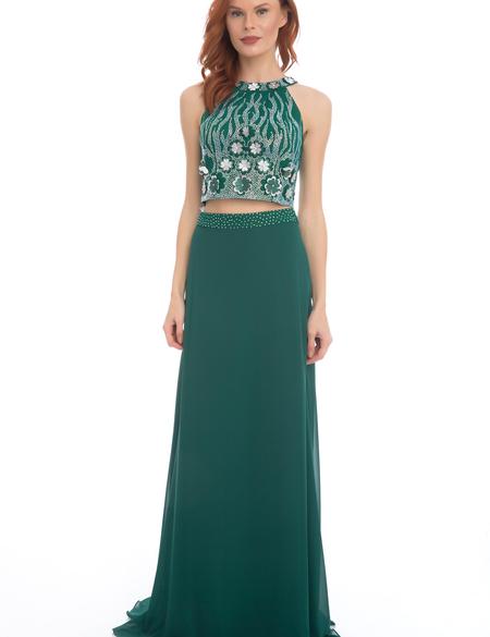 YESIL İkili Takım Balık Abiye Elbise - 50213100001