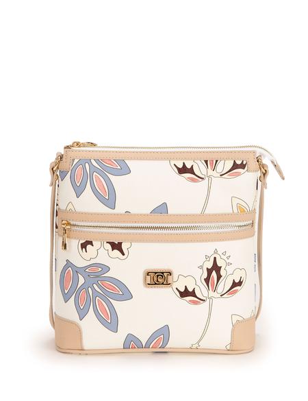 Beyaz Çiçek Desenli Çapraz Çanta - 50221320001