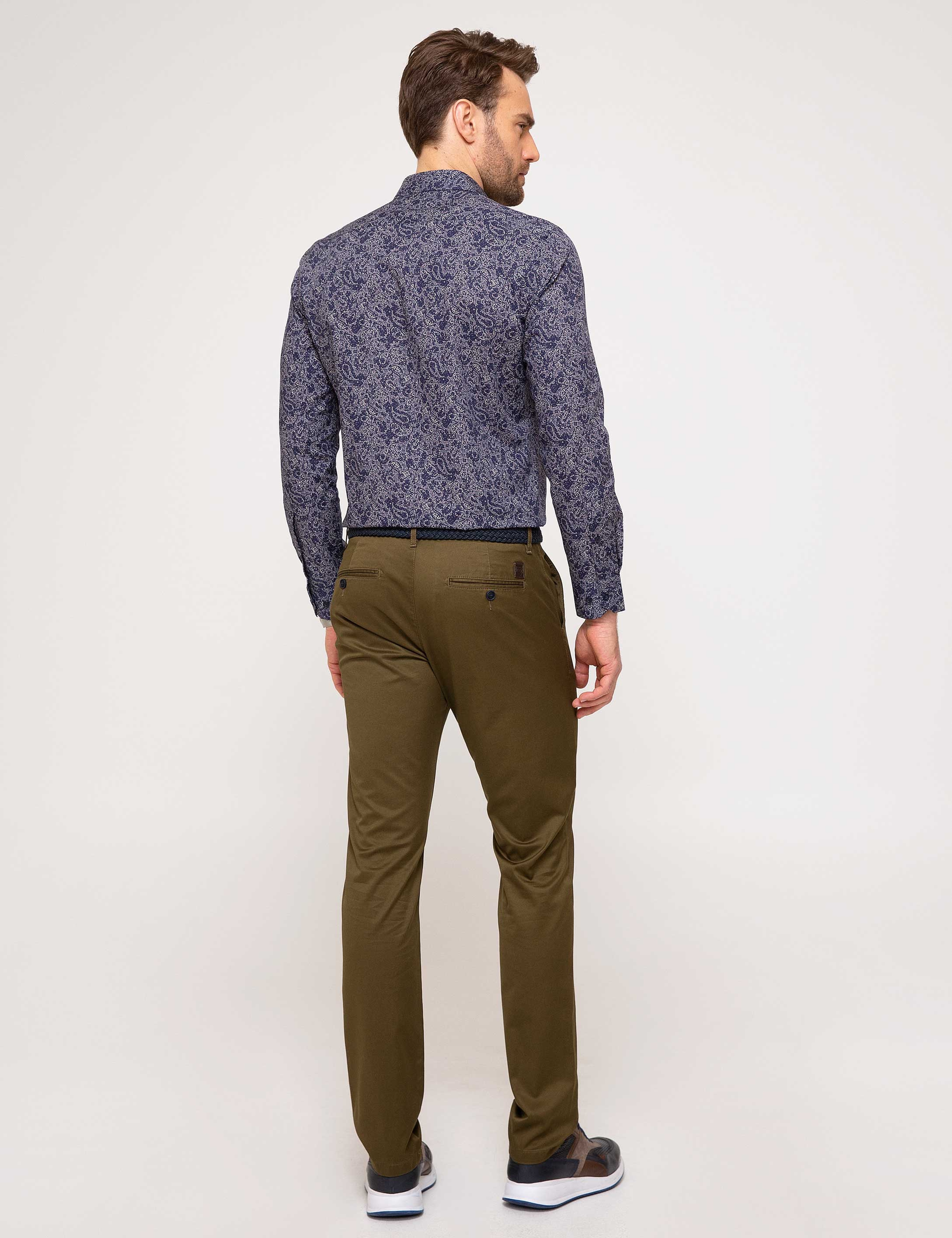 Haki Slim Fit Kanvas Pantolon