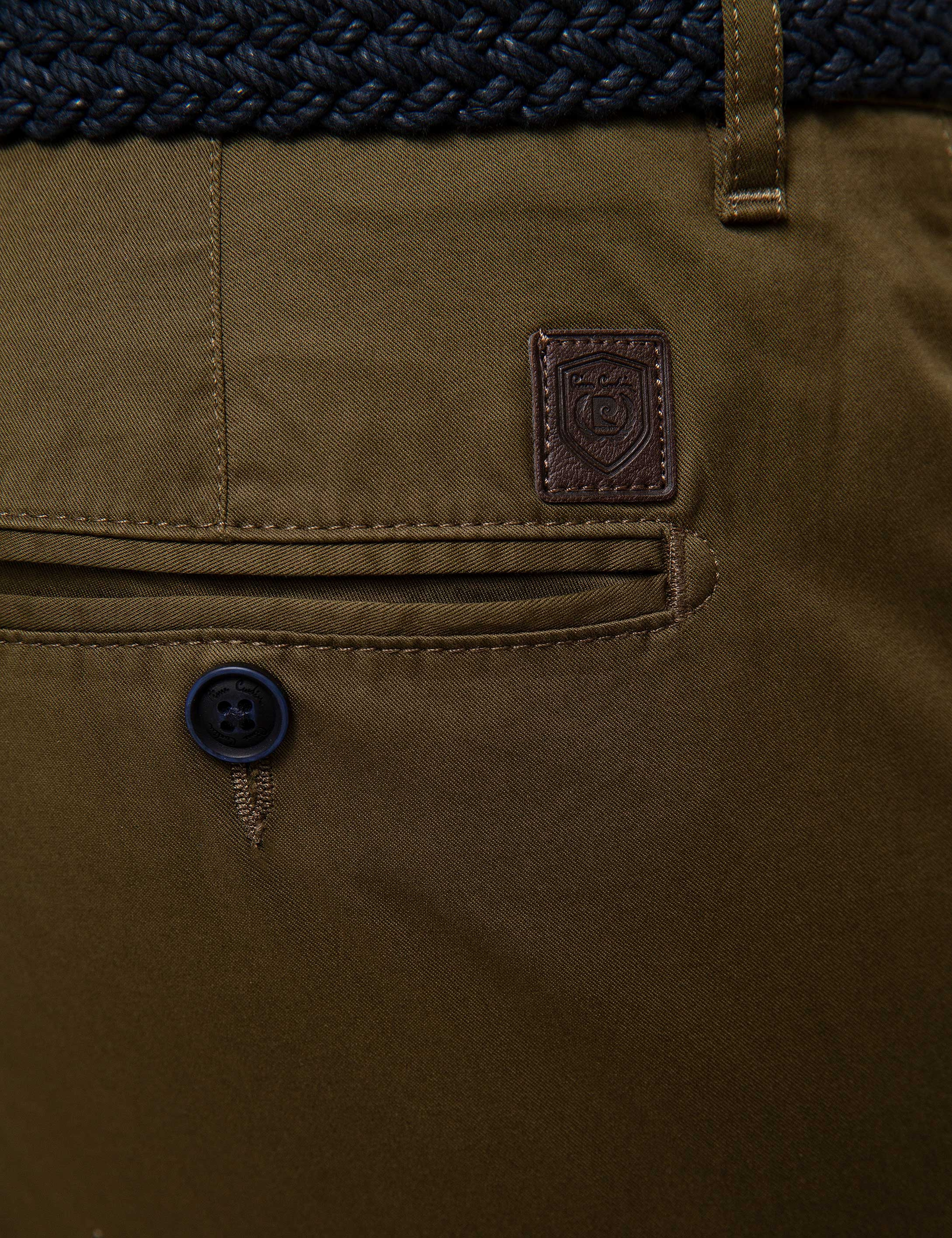 Haki Slim Fit Kanvas Pantolon - Image 4