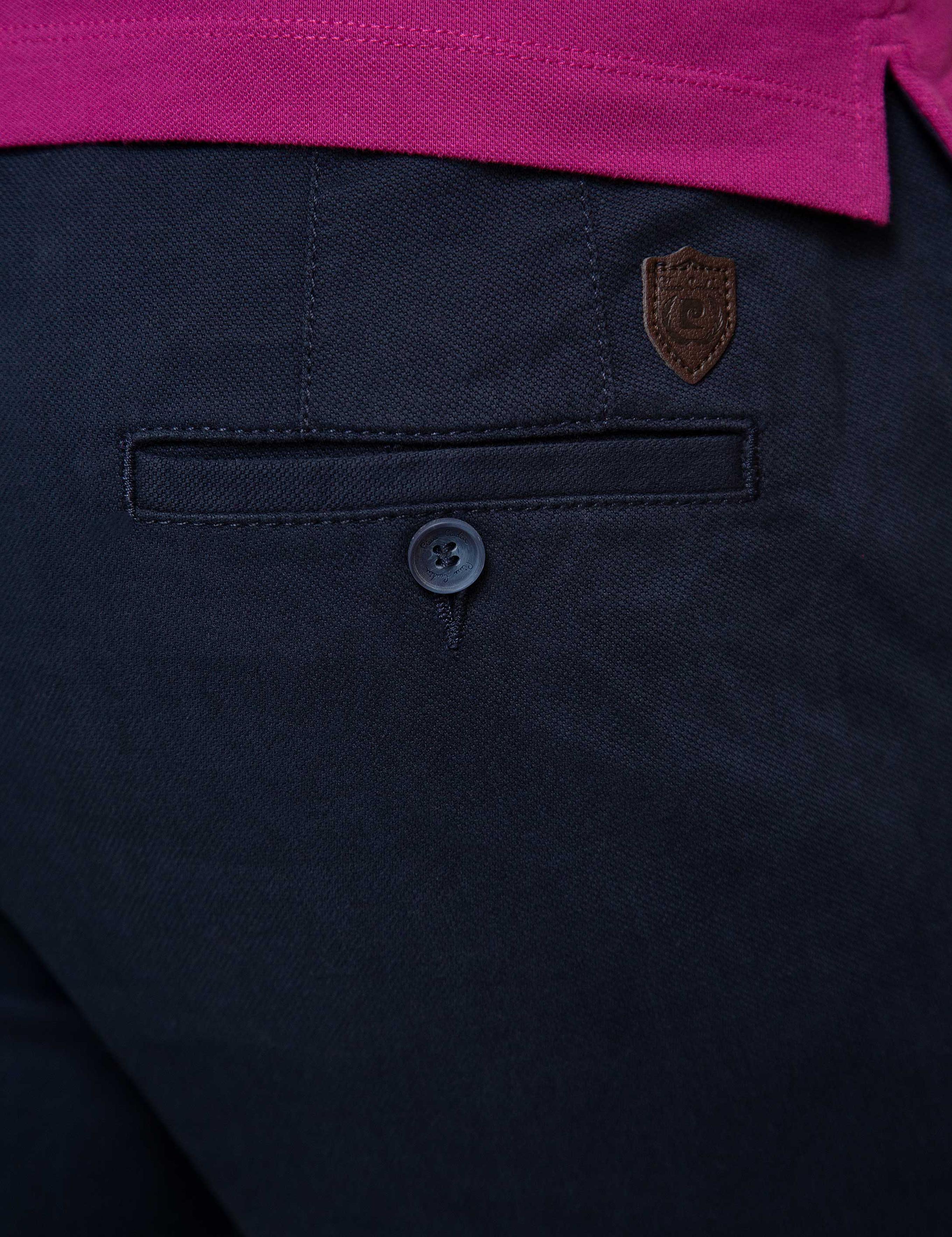 Lacivert Slim Fit Kanvas Pantolon