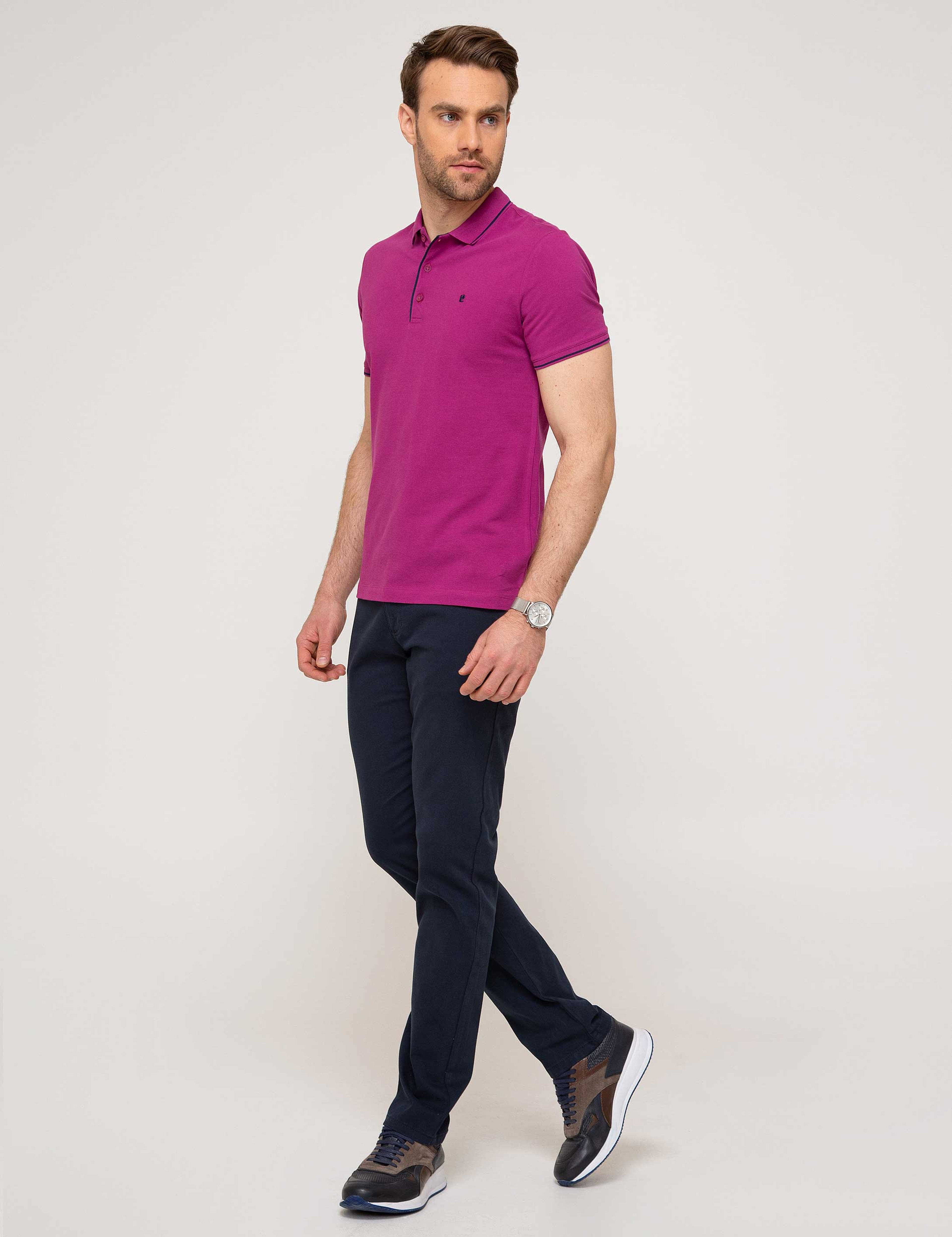 Lacivert Slim Fit Kanvas Pantolon - Image 1