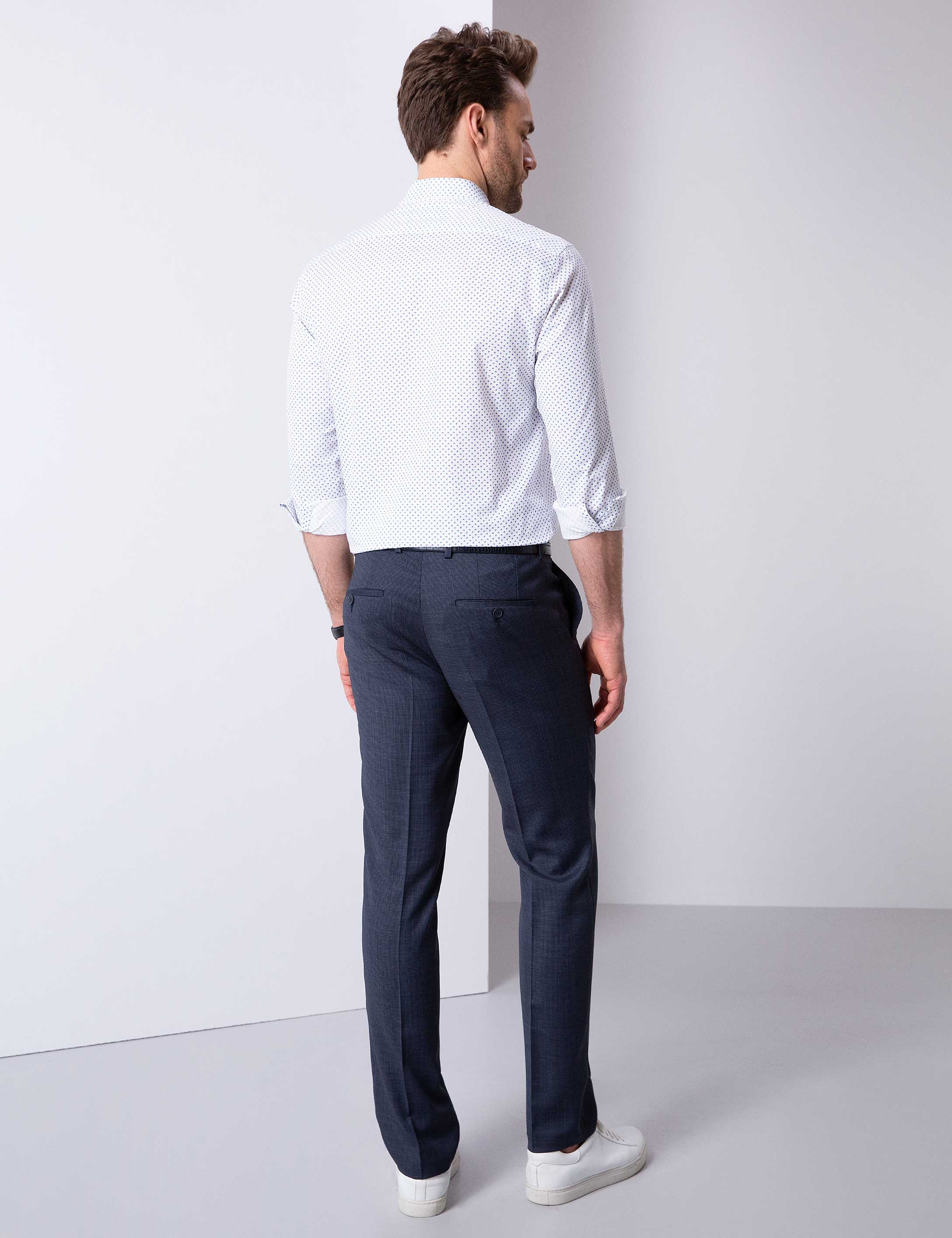 Lacivert Slim Fit Pantolon - Image 3