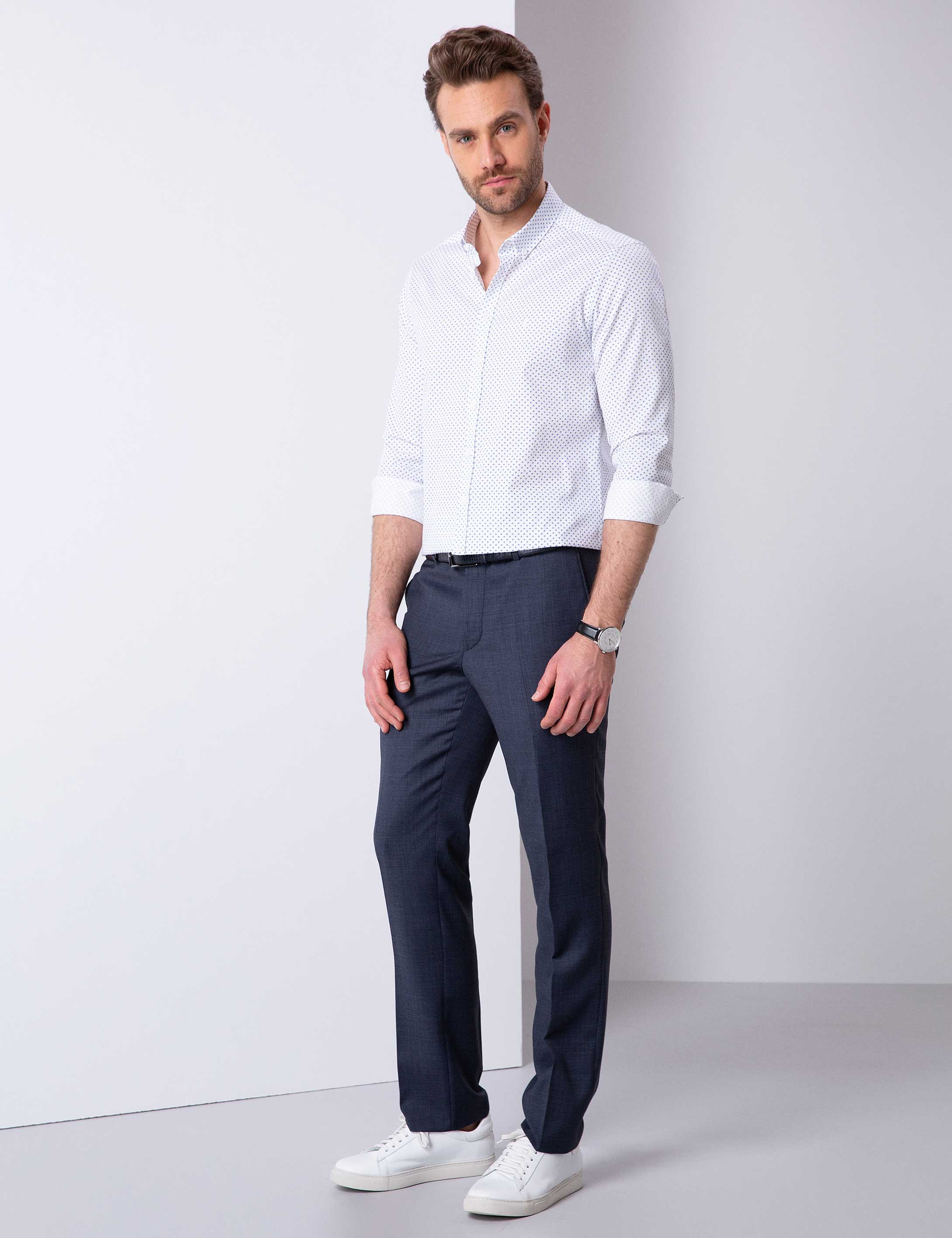 Lacivert Slim Fit Pantolon - Image 2