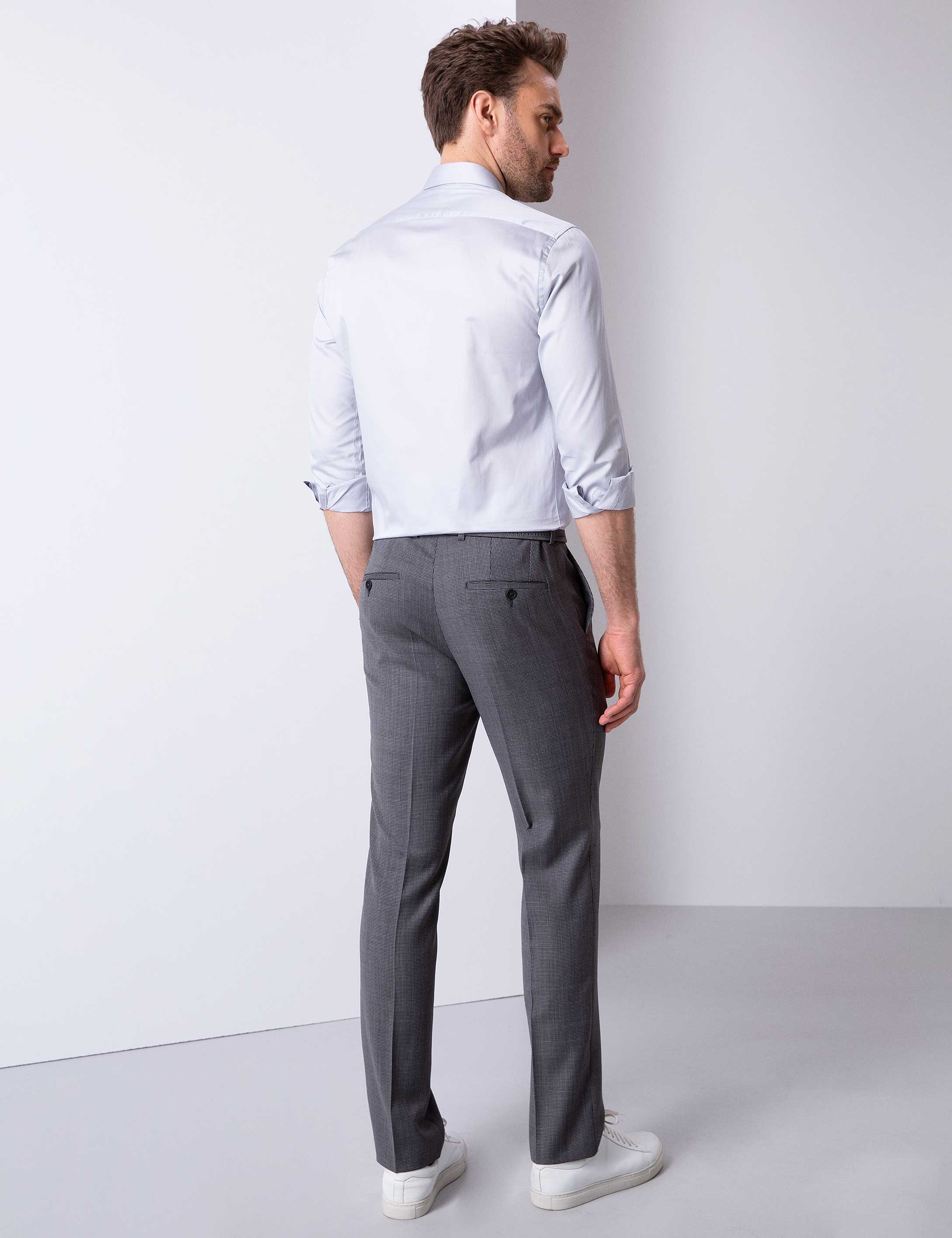 Gri Slim Fit Pantolon - Image 3