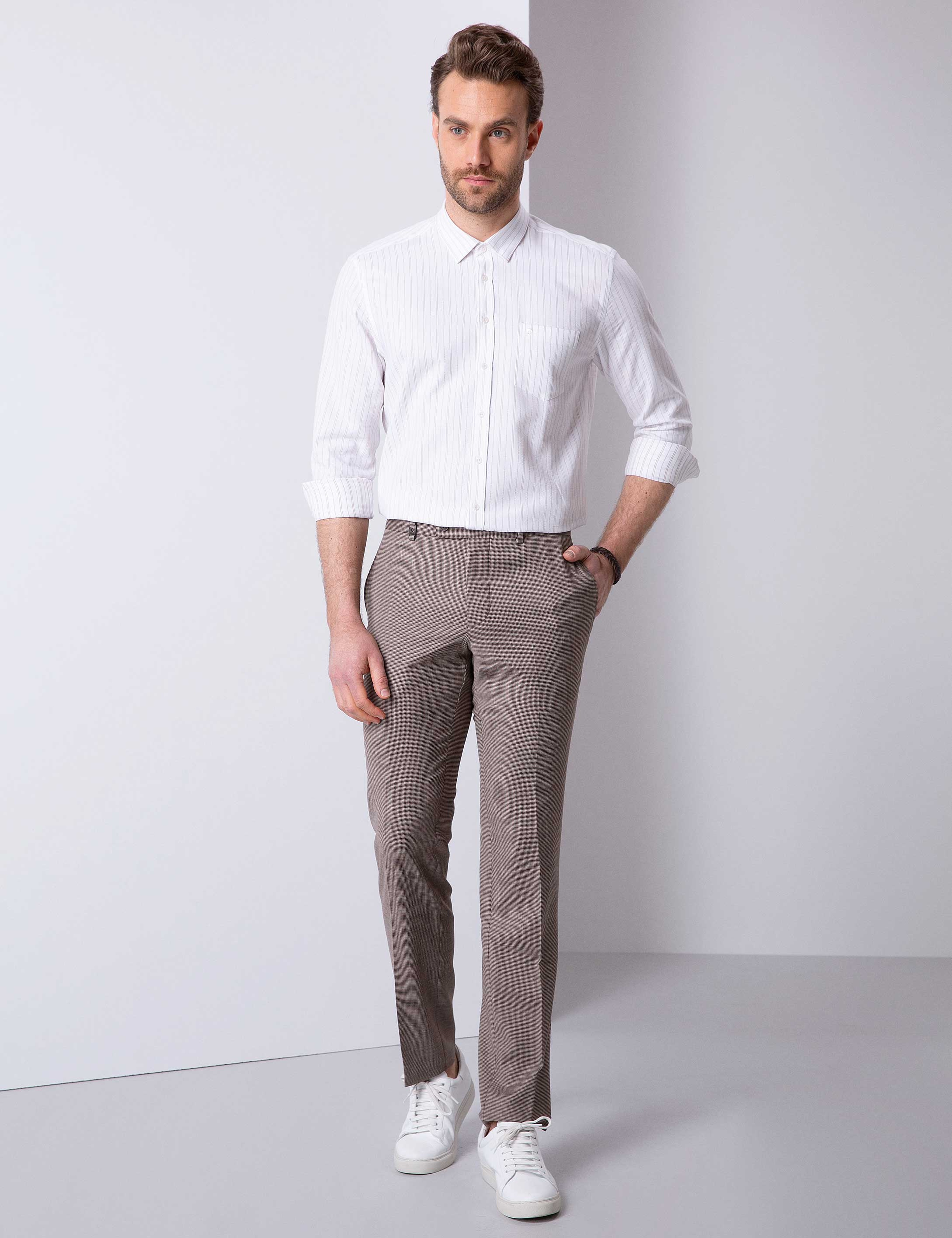 Camel Slim Fit Pantolon - Image 1