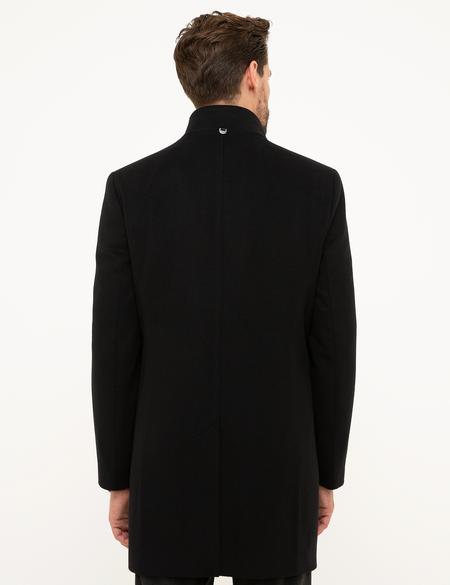 Siyah Slim Fit Palto - 50207639002