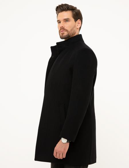 Siyah Slim Fit Palto - 50207639002