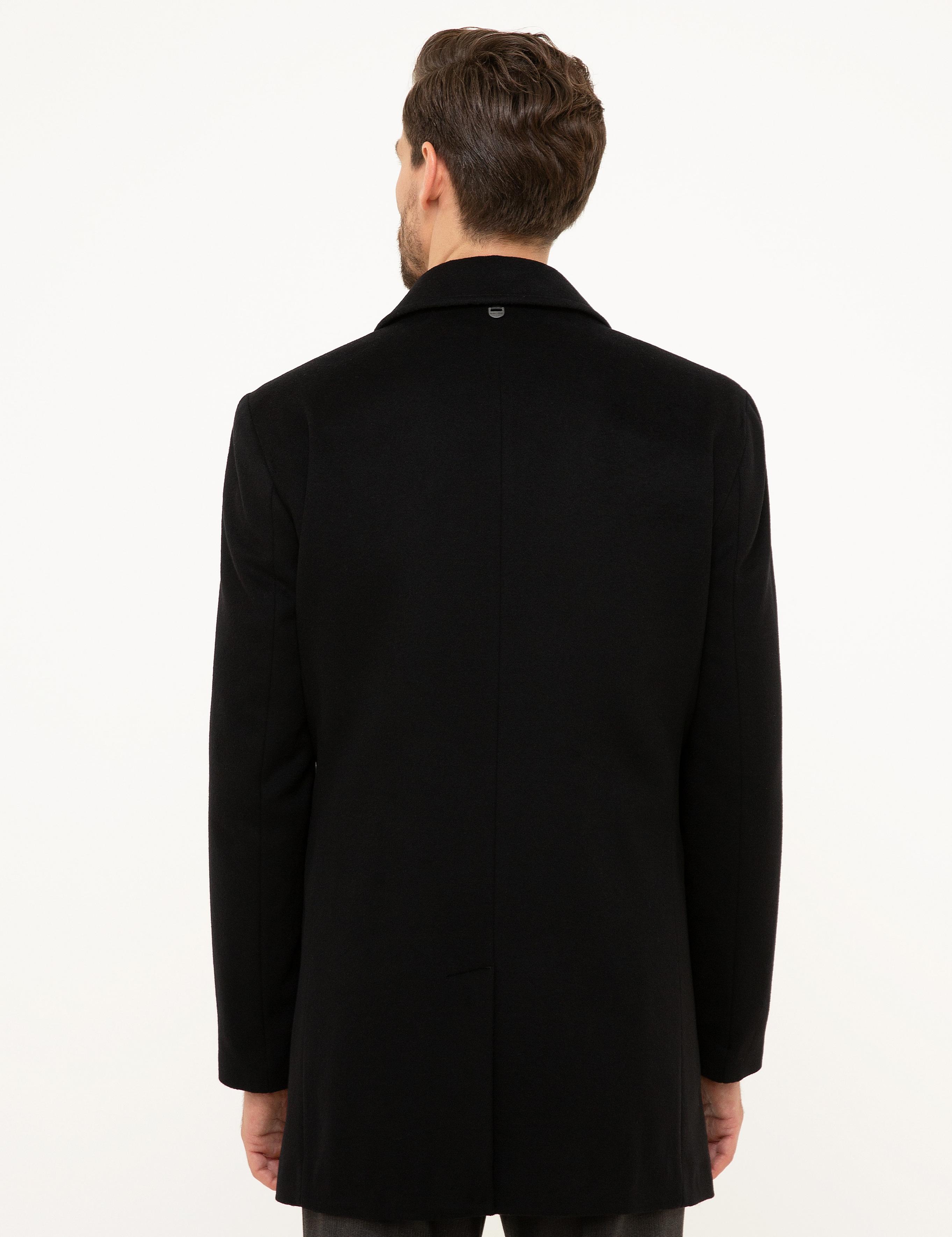 Siyah Slim Fit Kaban