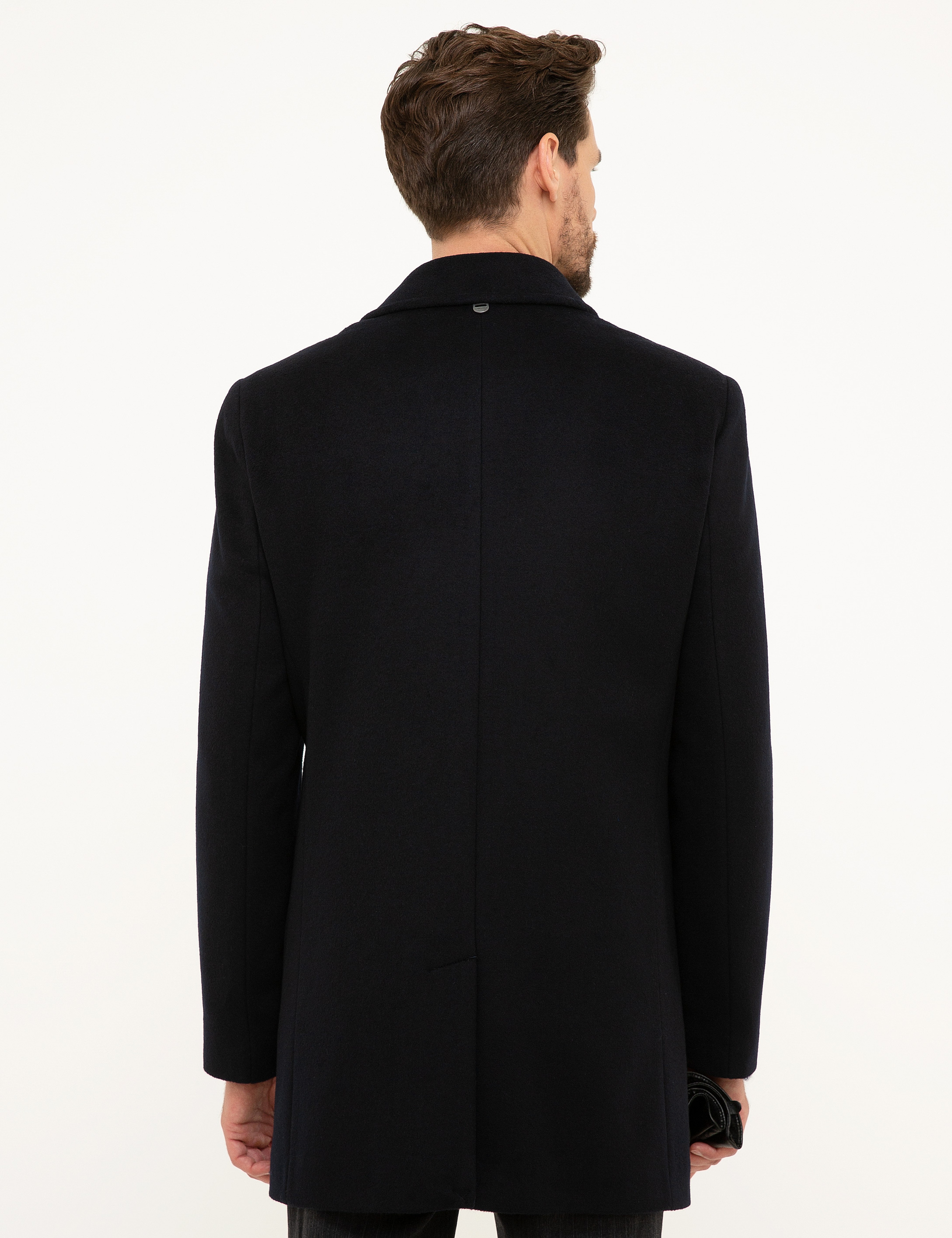 Lacivert Slim Fit Kaban