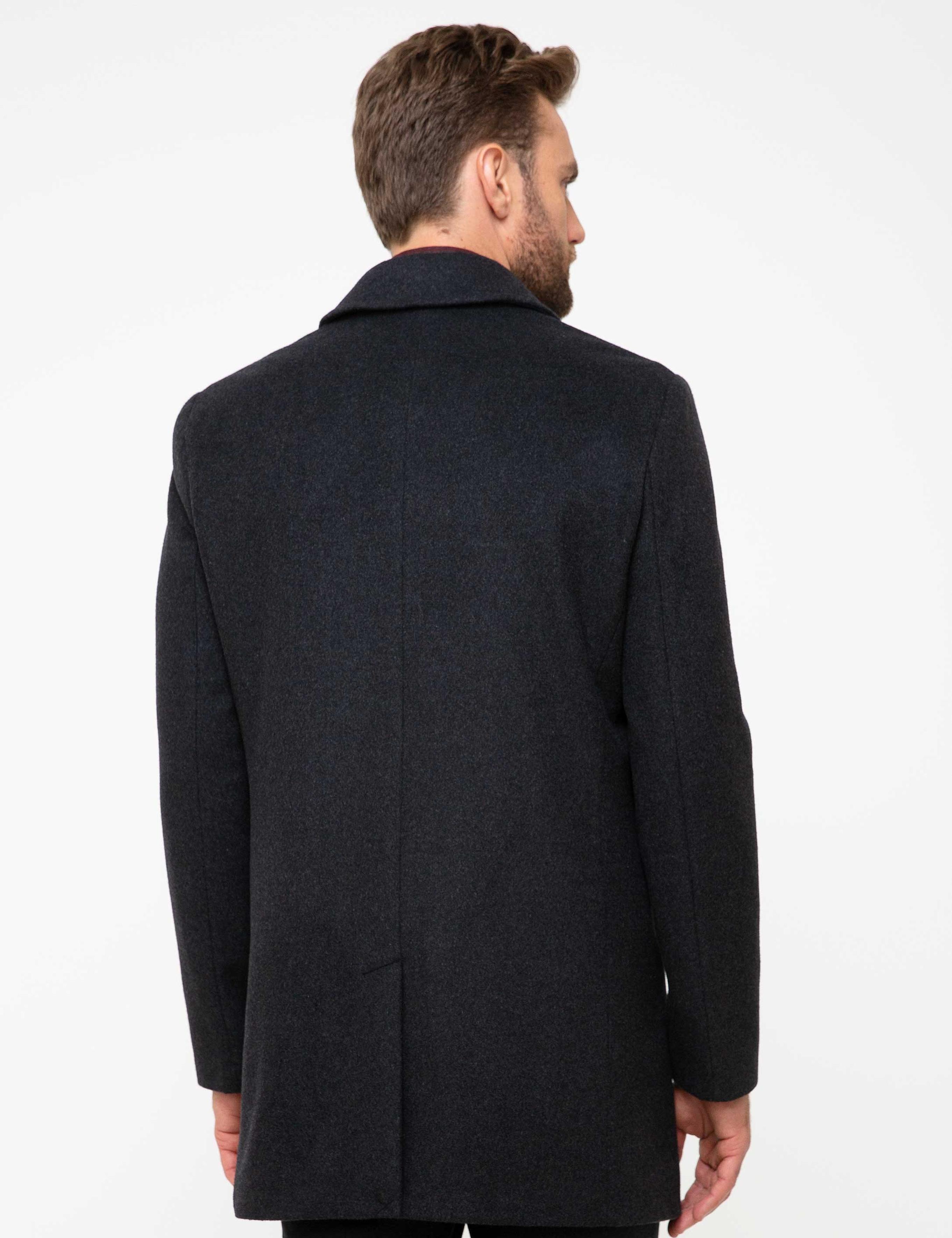 Antrasit Slim Fit Kaban