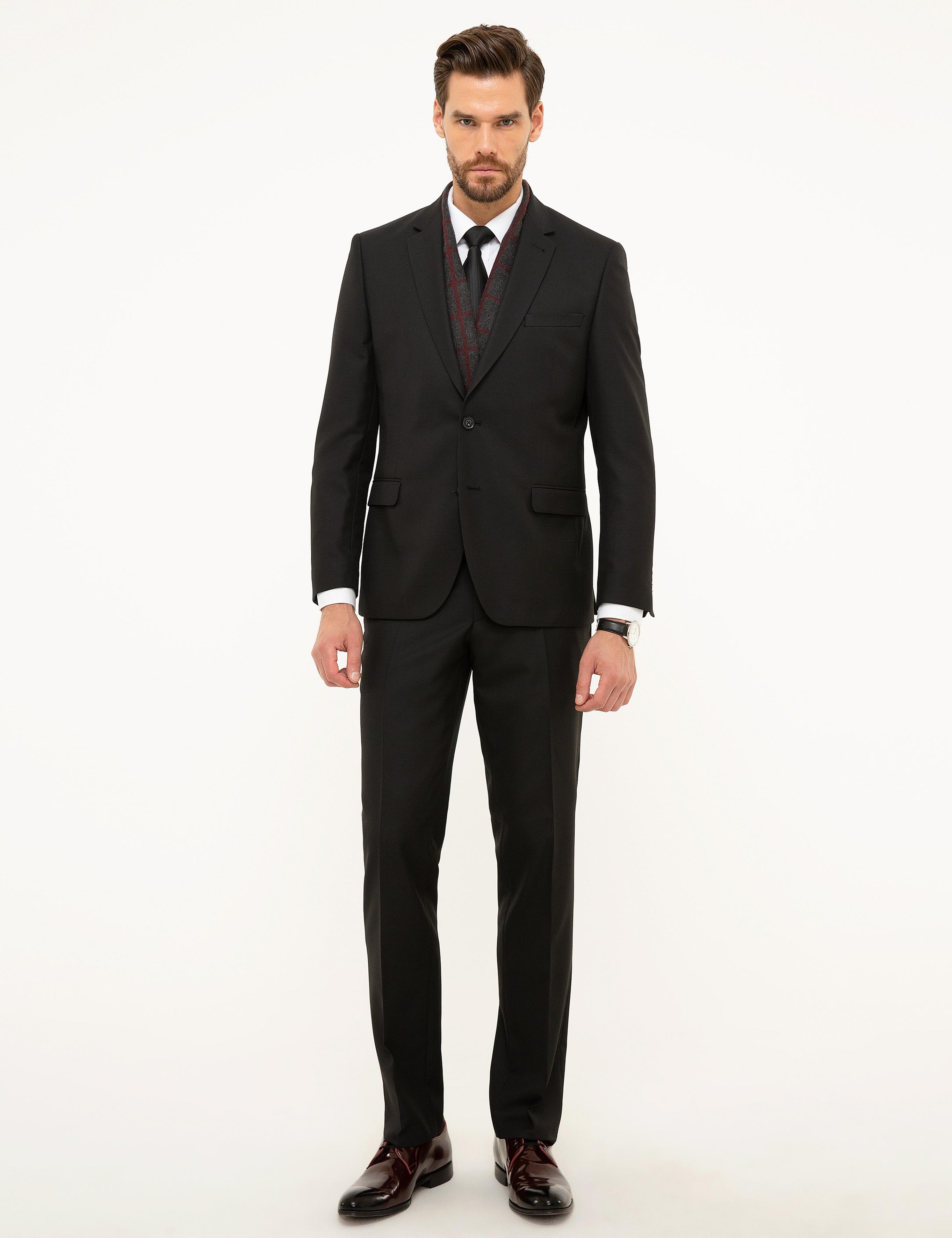 Siyah Slim Fit Takım Elbise