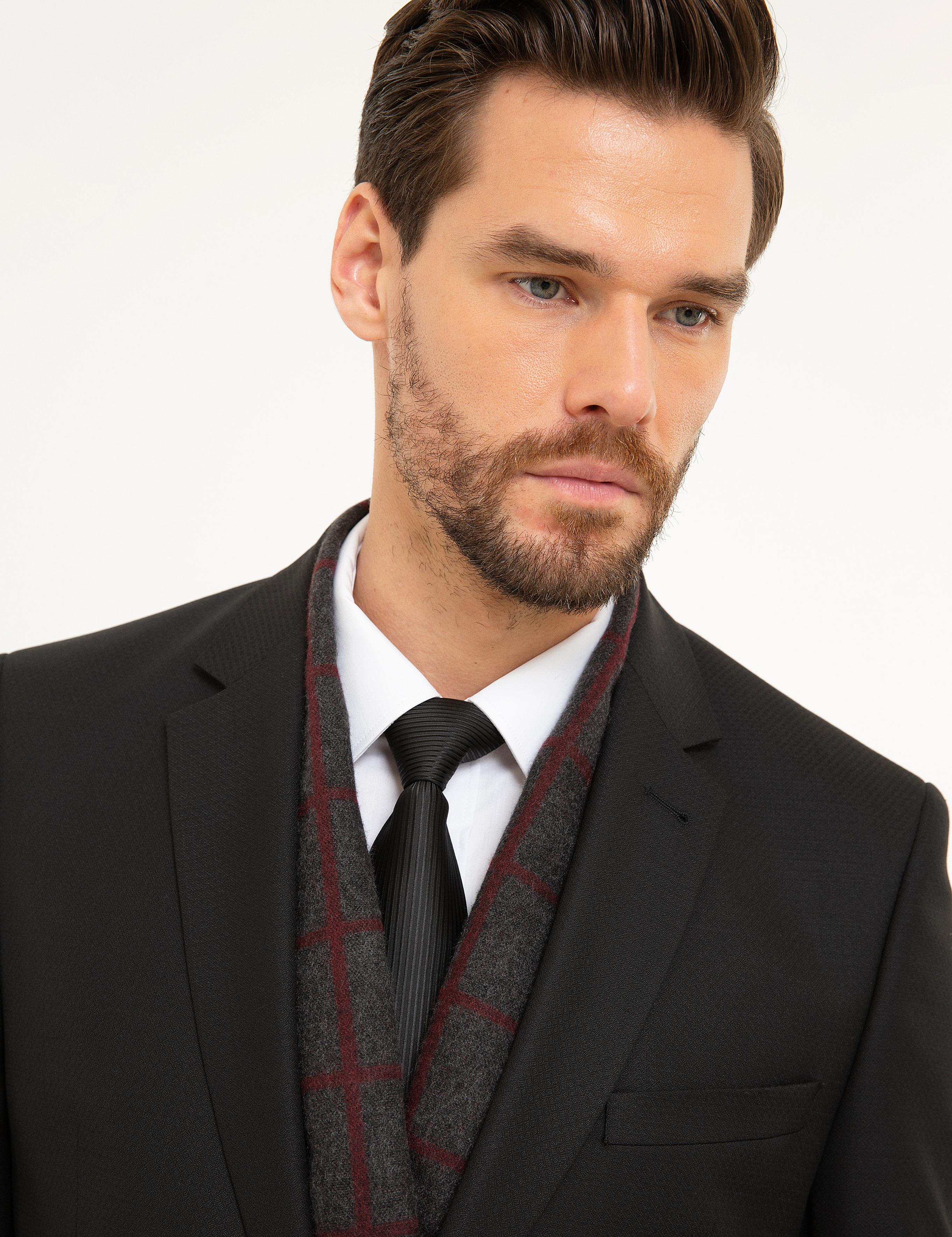 Siyah Slim Fit Takım Elbise