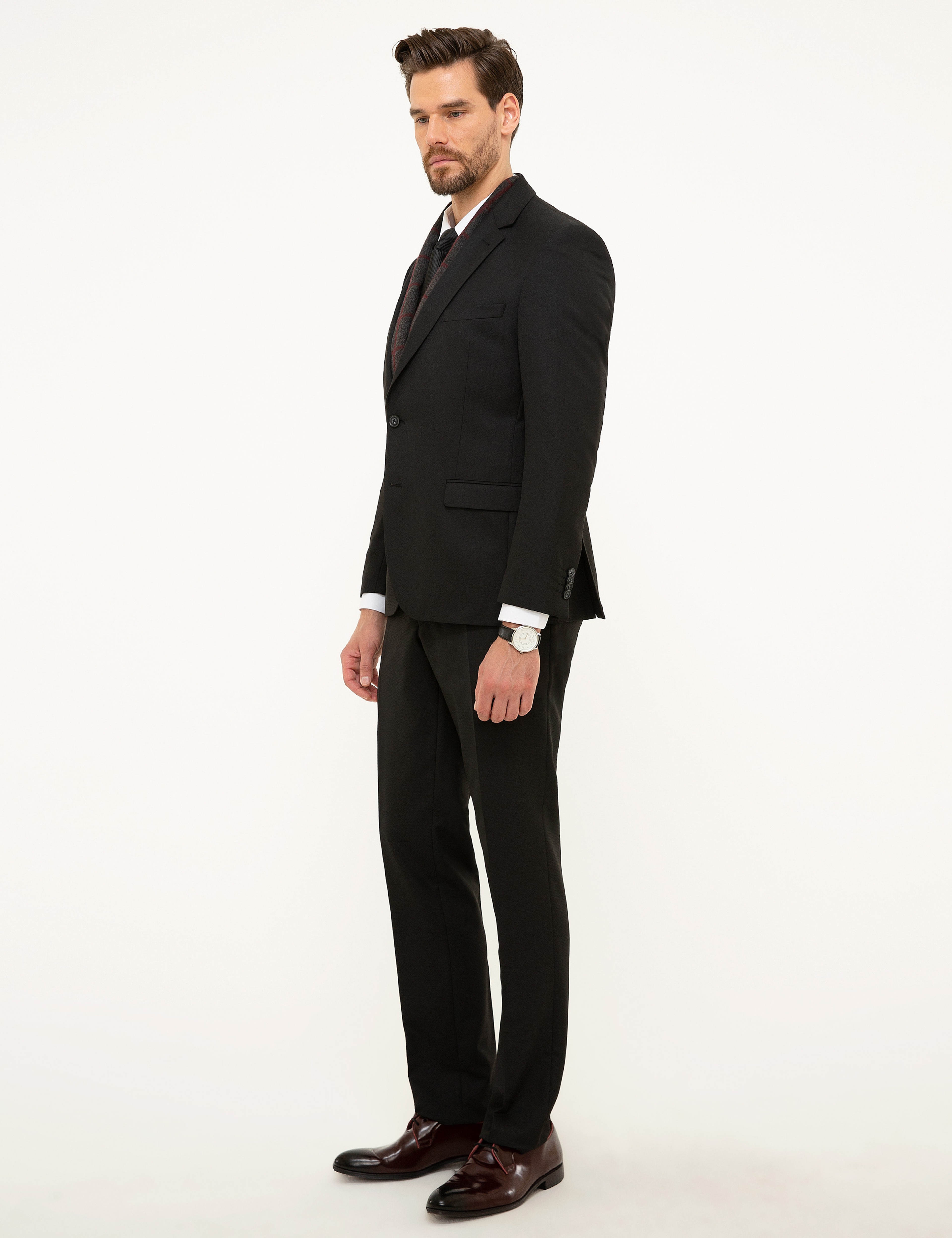 Siyah Slim Fit Takım Elbise - Image 3