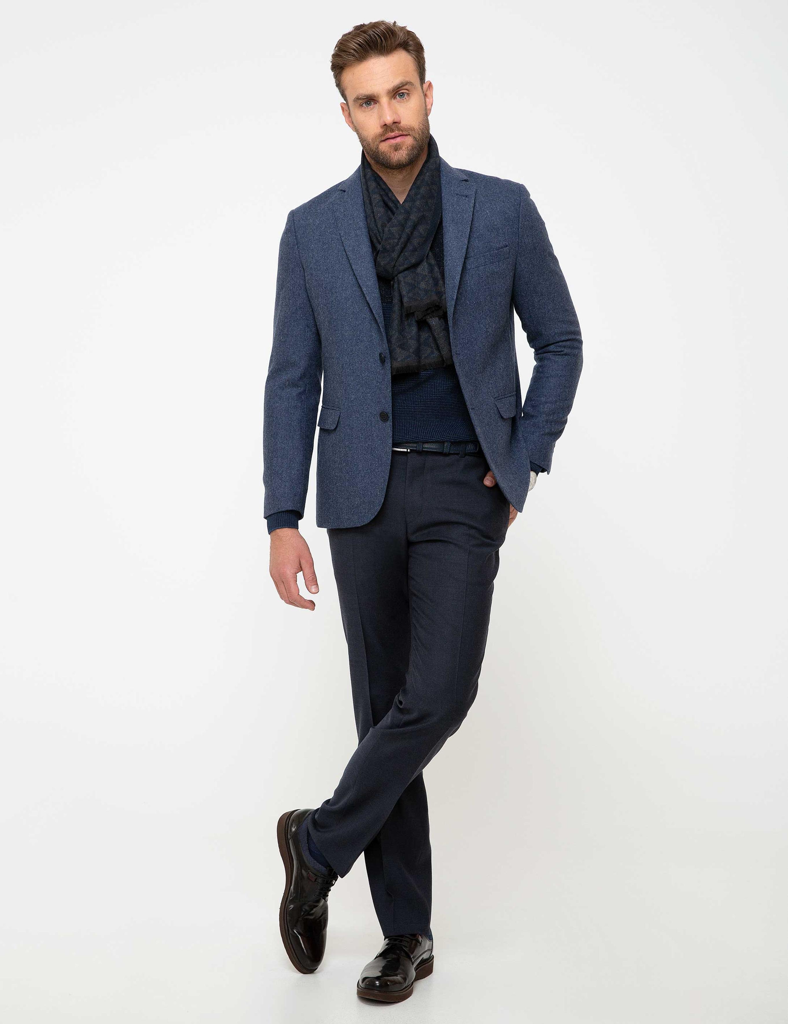 Açık Lacivert Slim Fit Ceket