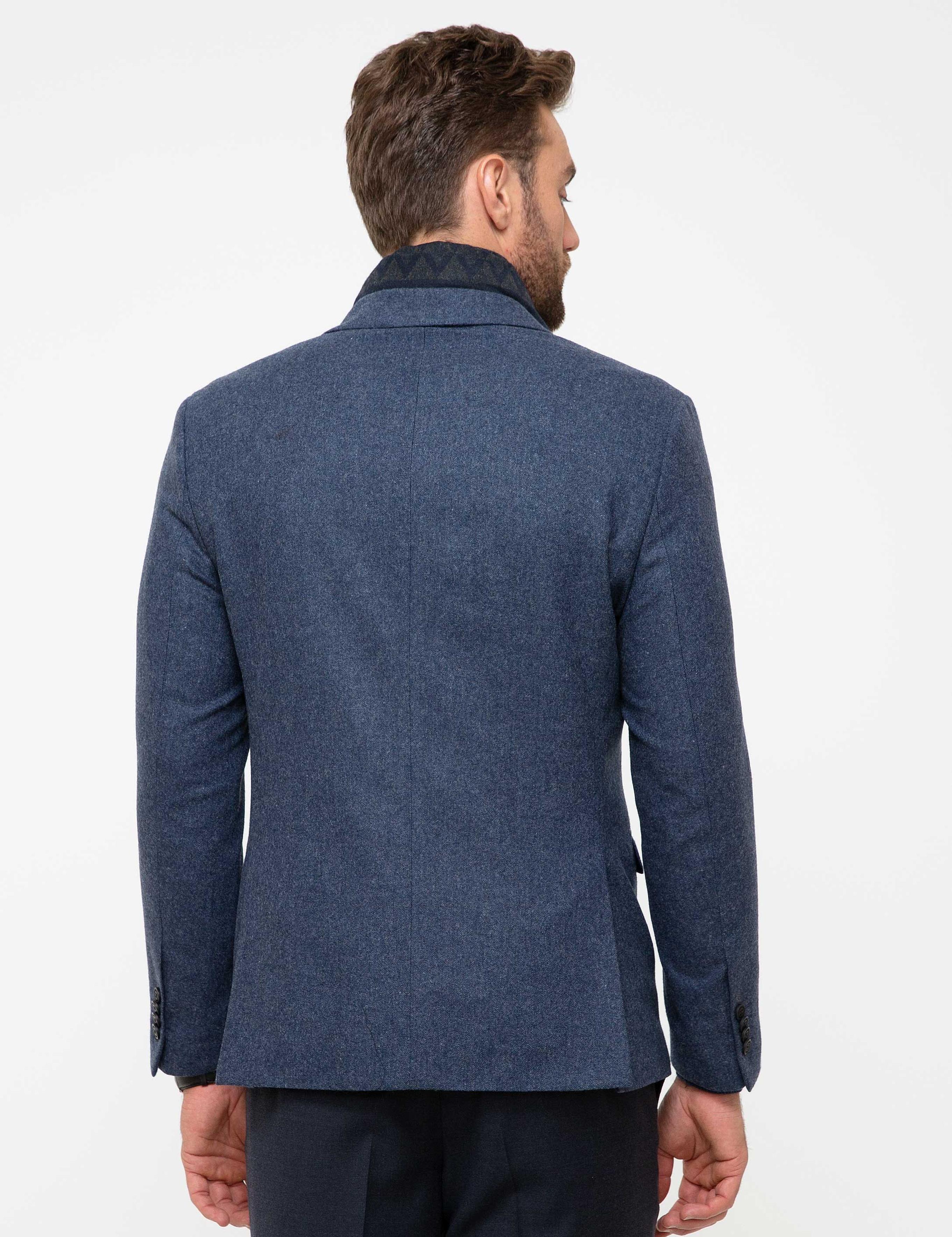 Açık Lacivert Slim Fit Ceket